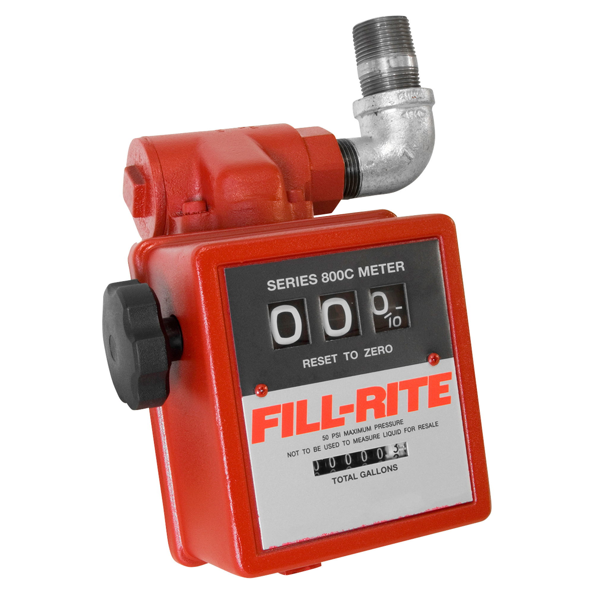 Fill-Rite Gravity-Fed 3-Digit Mechanical Fuel Transfer Meter, 5-20 GPM, 99.9 Gallons per Batch, Model# 806C