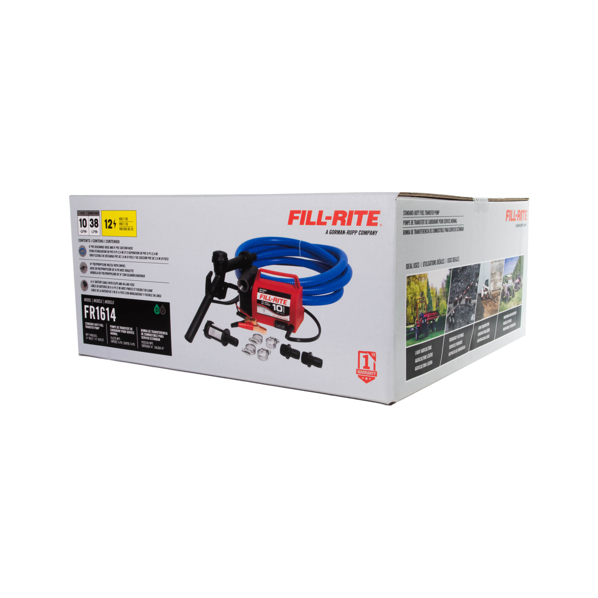 Fill-Rite Diesel Fuel Transfer Pump with 8-Ft. Suction and Discharge ...