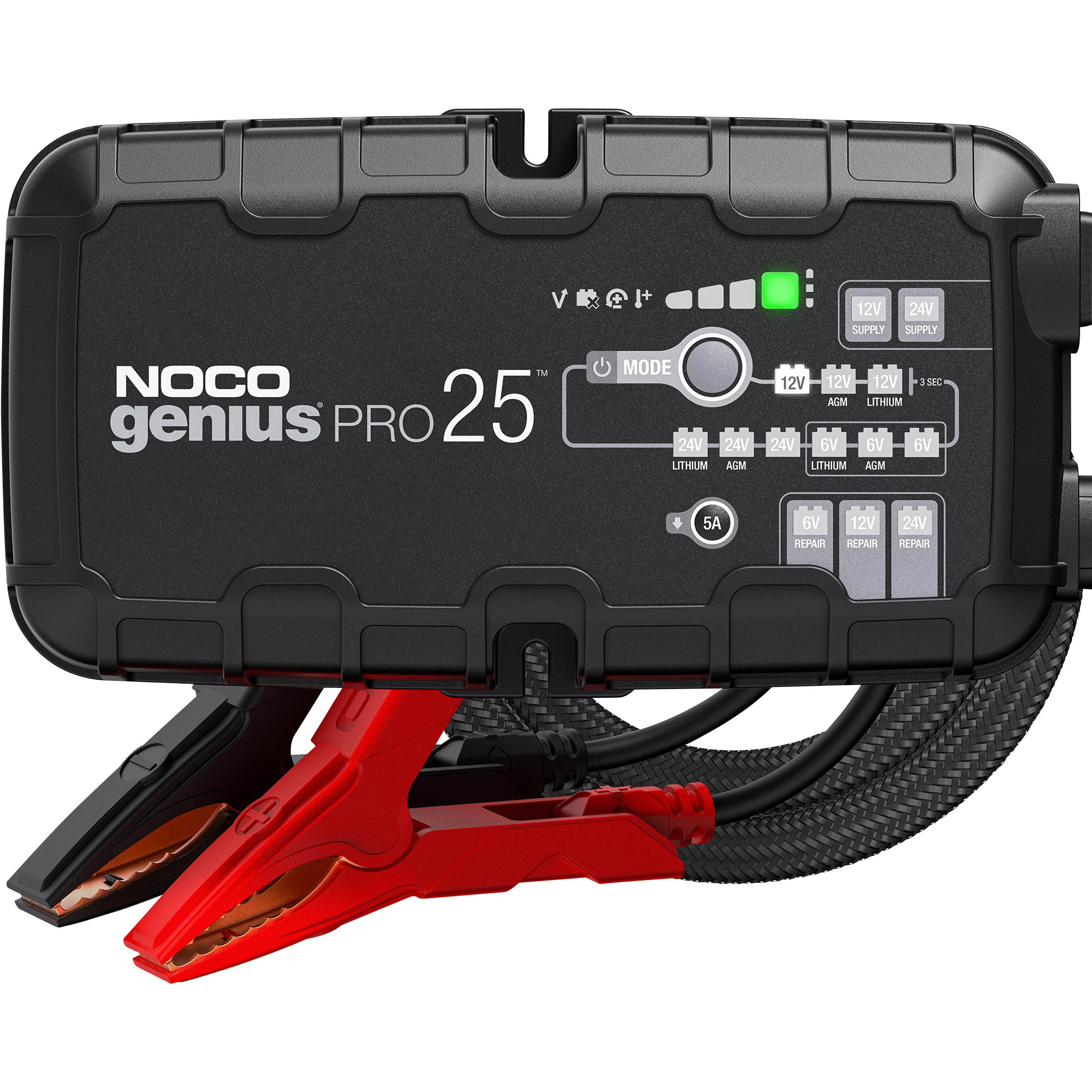 Noco GeniusPro Battery Charger/Maintainer/Desulfator, 25 Amps, Model# GENIUSPRO25