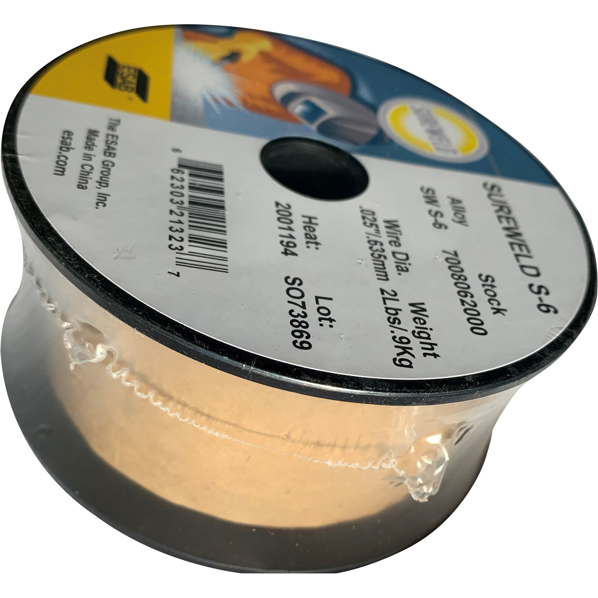 ESAB Sureweld S6 MIG Welding Wire, 2Lb. Spool, 0.023in. dia., Model