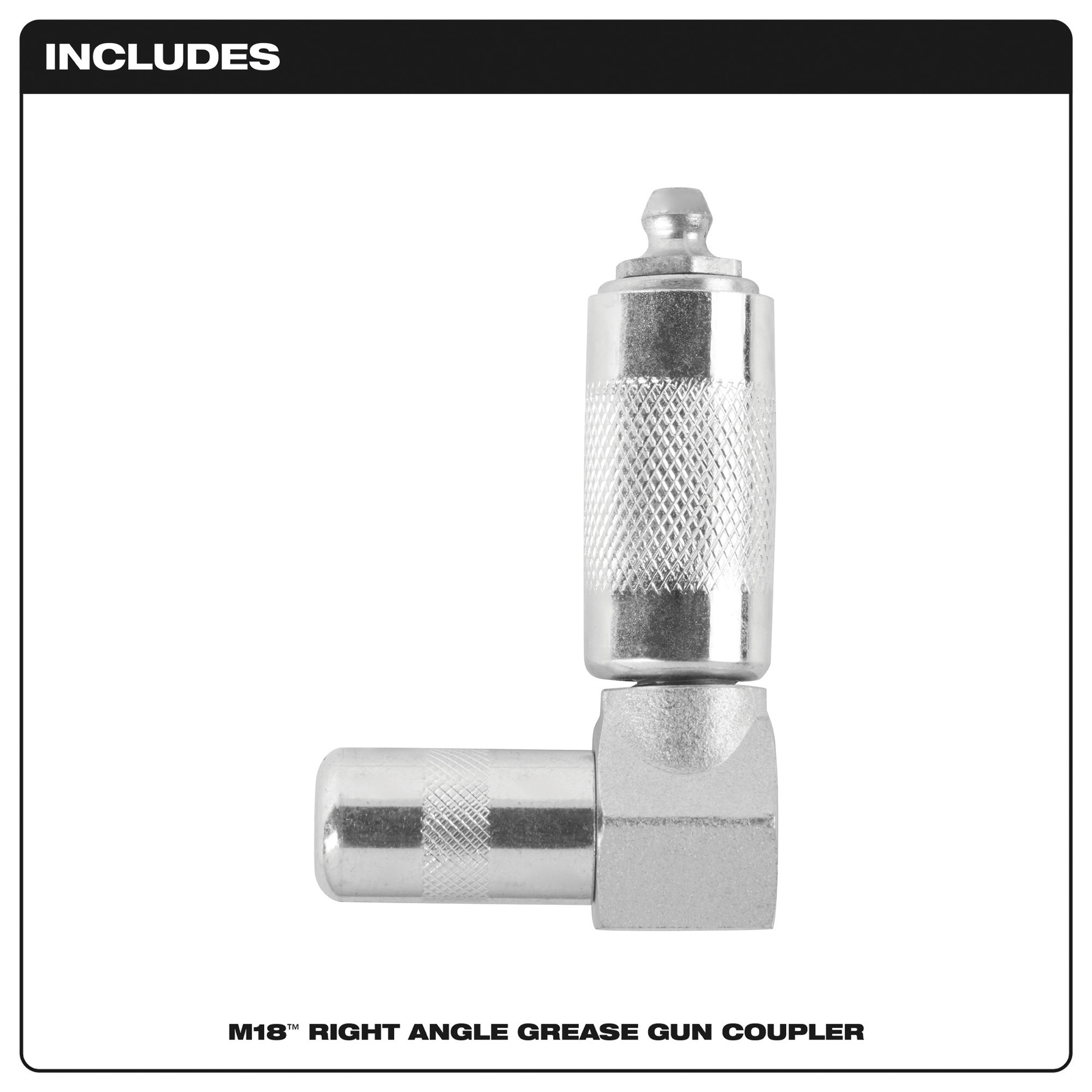 Milwaukee® Right Angle Grease Coupler, 9/16in., 10,000 PSI, Model 49