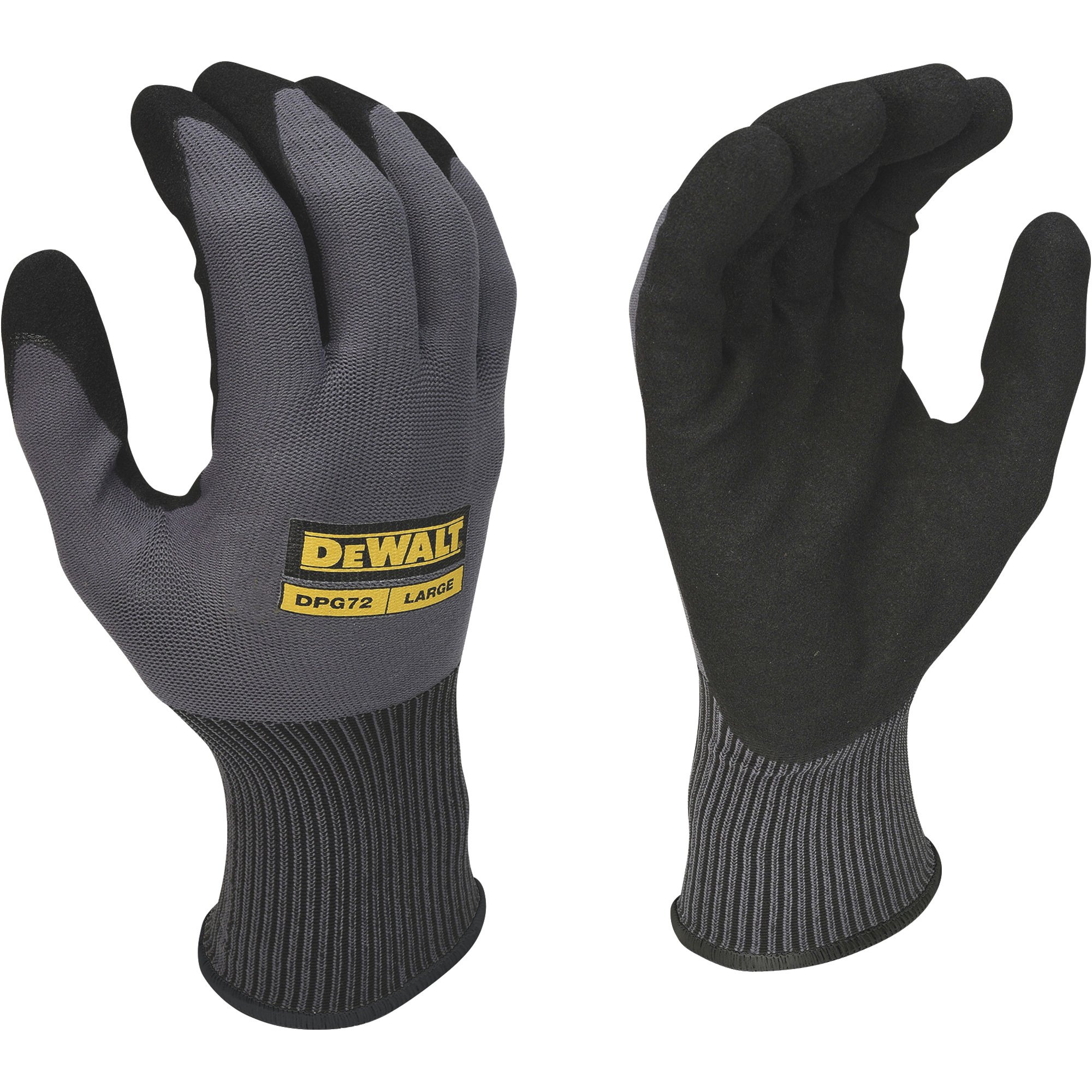 DEWALT Double-Dipped Flexible Durable Grip Work Gloves — Black/Gray, Large,  Model# DPG72TL Northern Tool