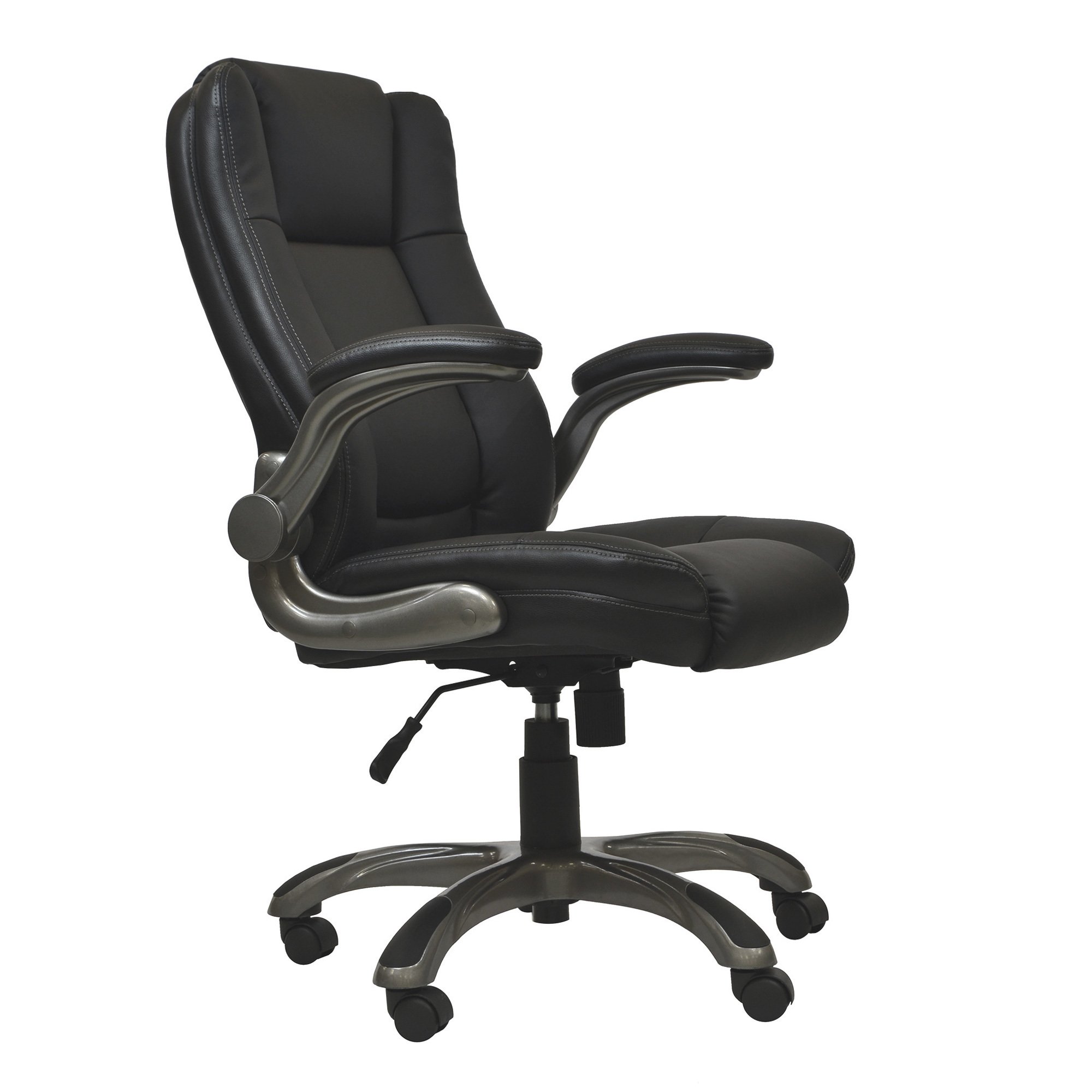 Techni Mobili Medium Back Executive Chair — Black, 200-Lb