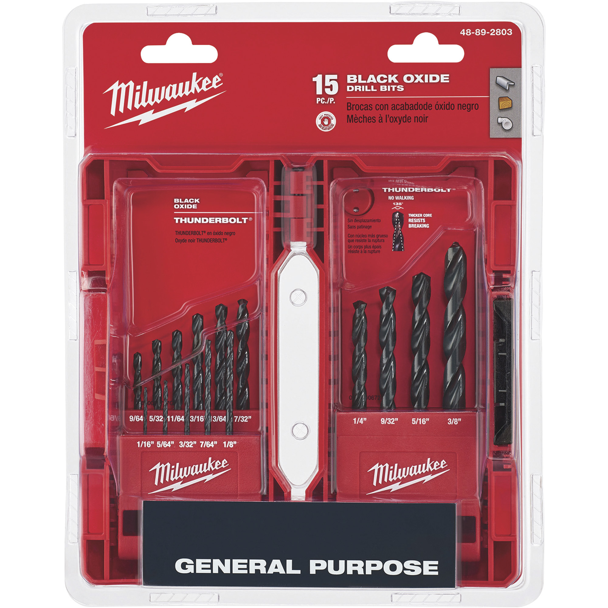 Outil Milwaukee Milwaukee 48-89-2719 Thunderbolt Perceuse à Oxyde Noir 13/64 Outils Milwaukee