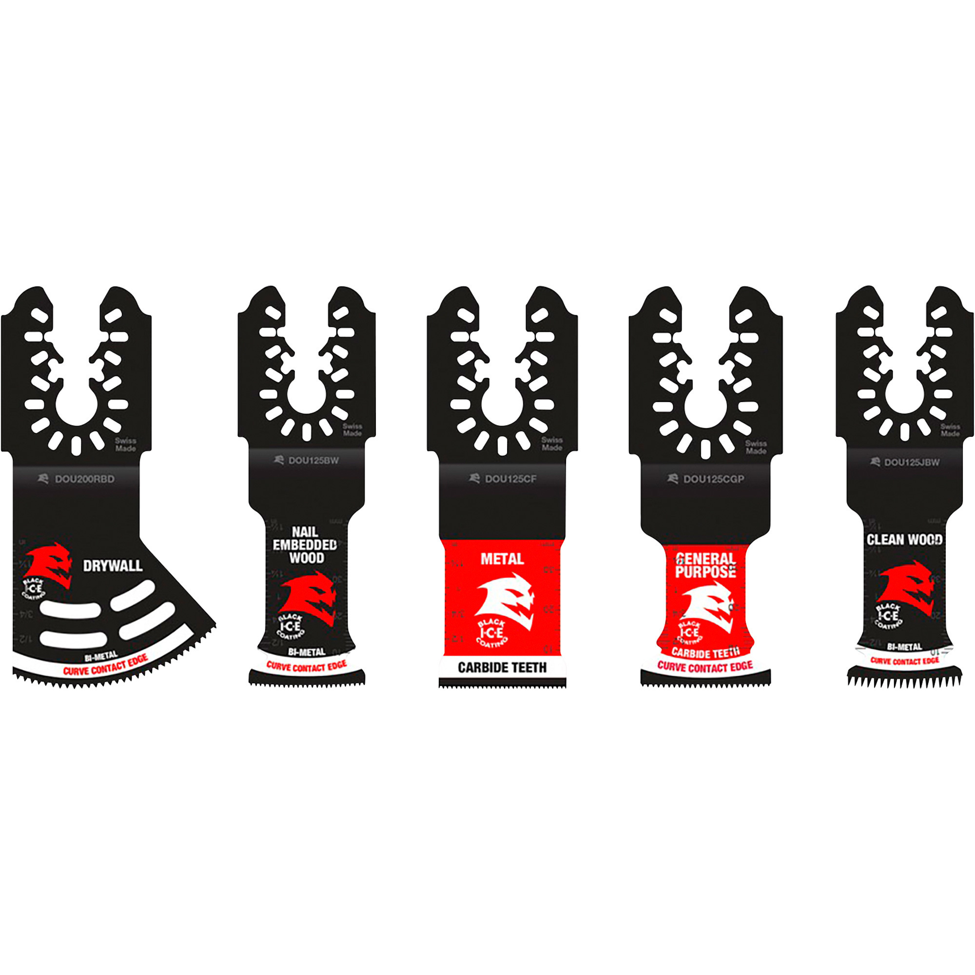 Diablo Universal Fit Oscillating Multi-Tool Blade Set, 5-Pc., Model# DOU5S