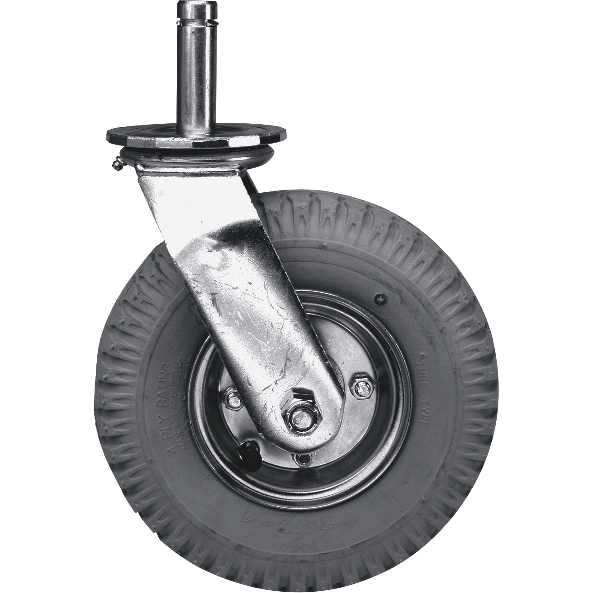Quantum Swivel Stem Caster for Wire Shelving System, Pneumatic, Model# WR-PS