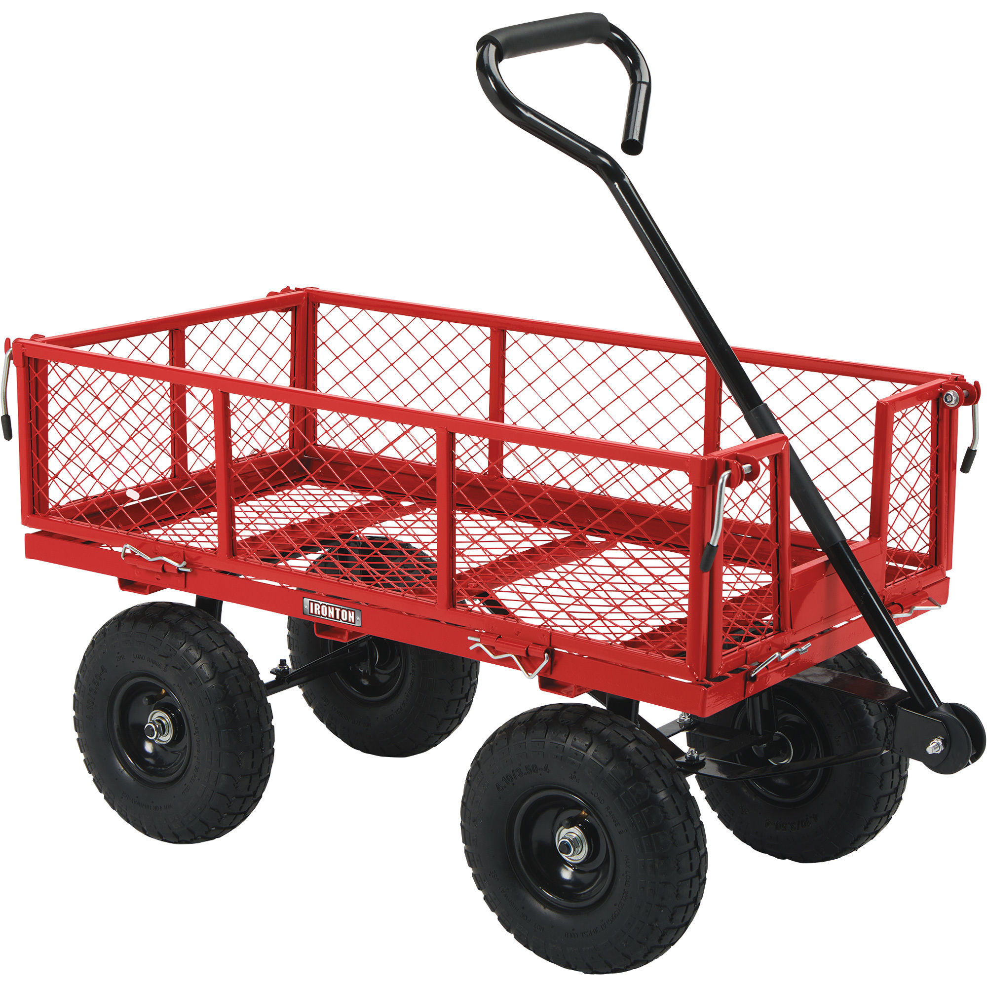 Best Choice Products Utility Garden Cart Wagon for Lawn, Yard w/Heavy-Duty  Steel 400lb Weight Capacity, Removable Sides, Long Handle, 10in Tires 