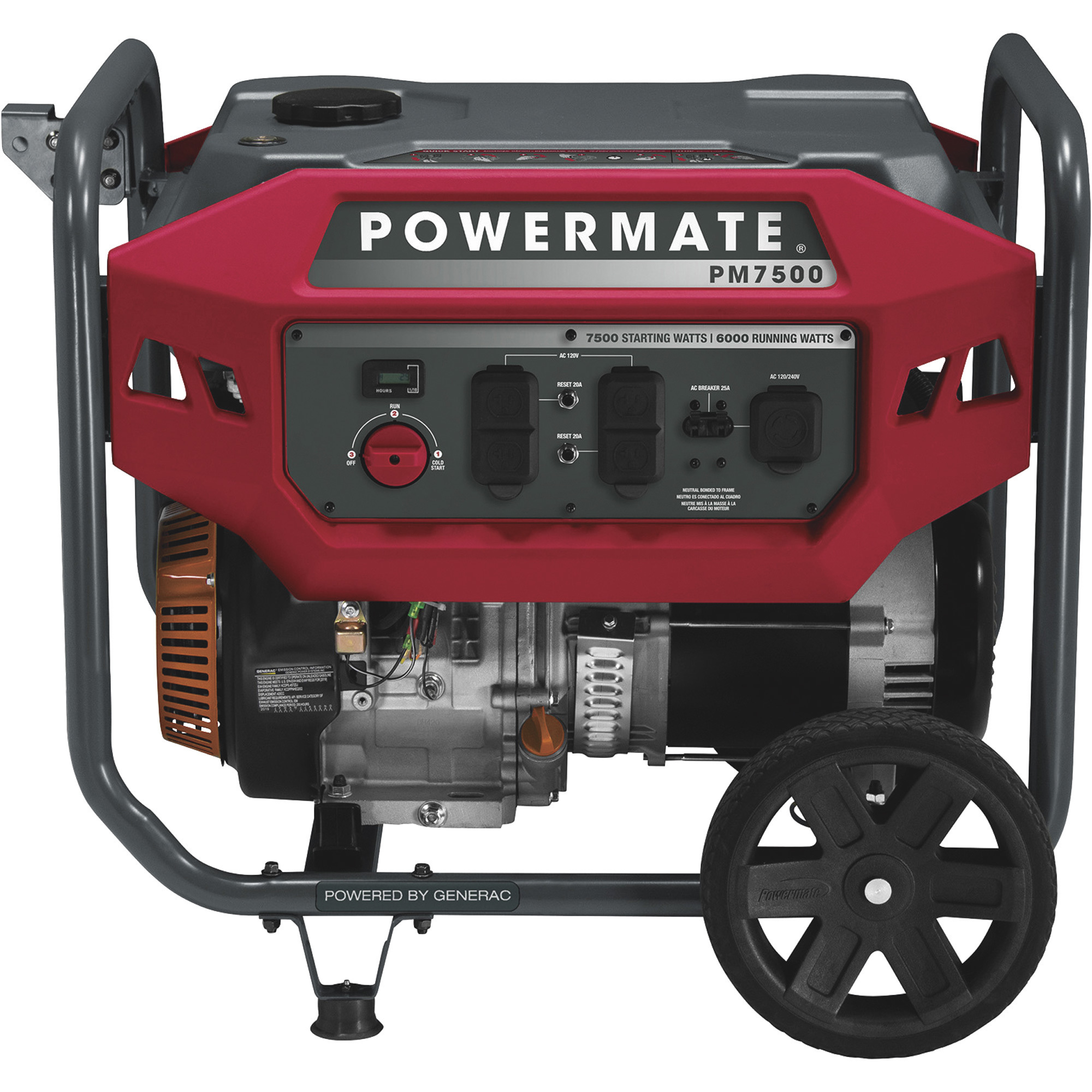Powermate Portable Generator, 4500 Surge Watts, 3600 Rated Watts, Model