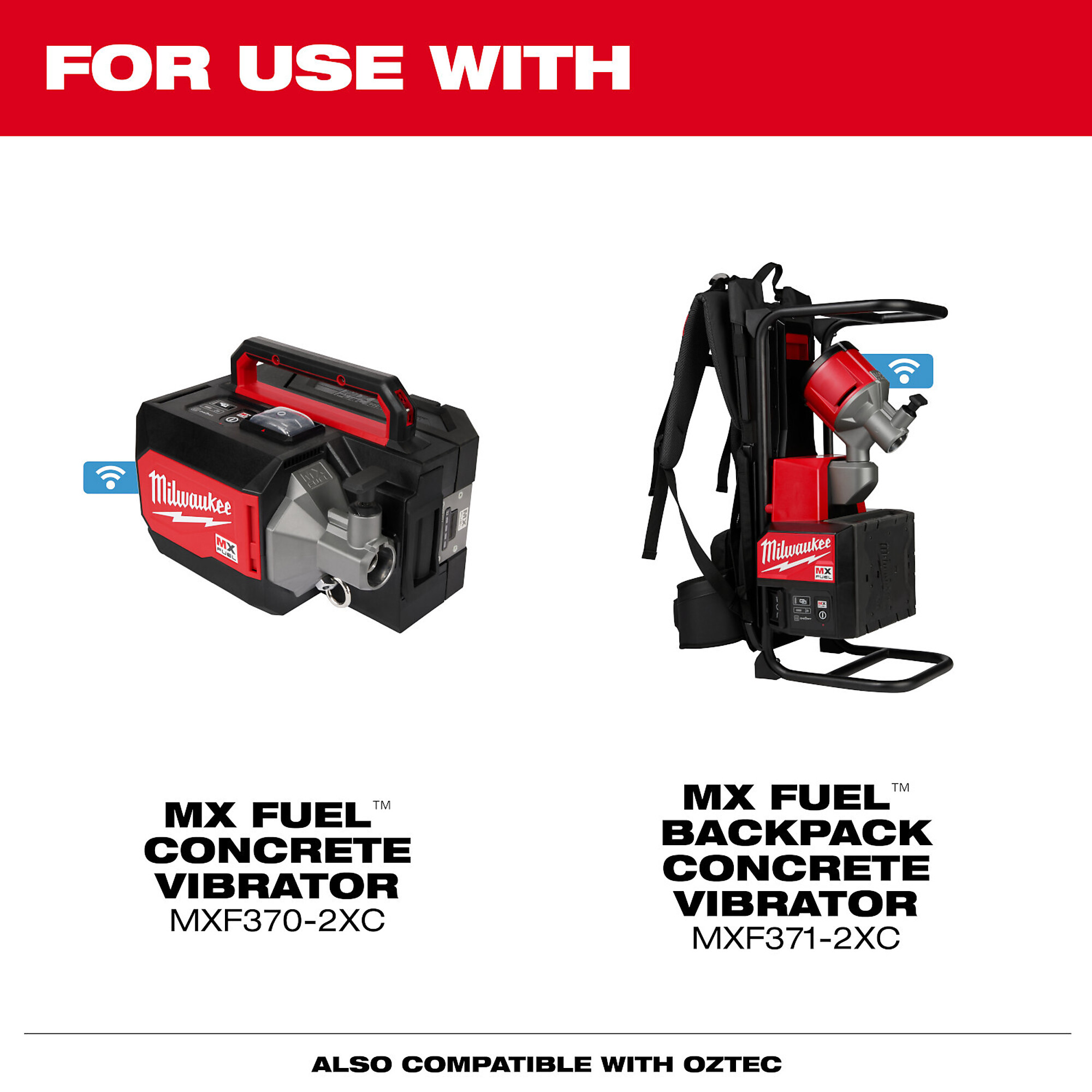 Milwaukee Concrete Vibrator Head, 1 1/2in., Model 48375015