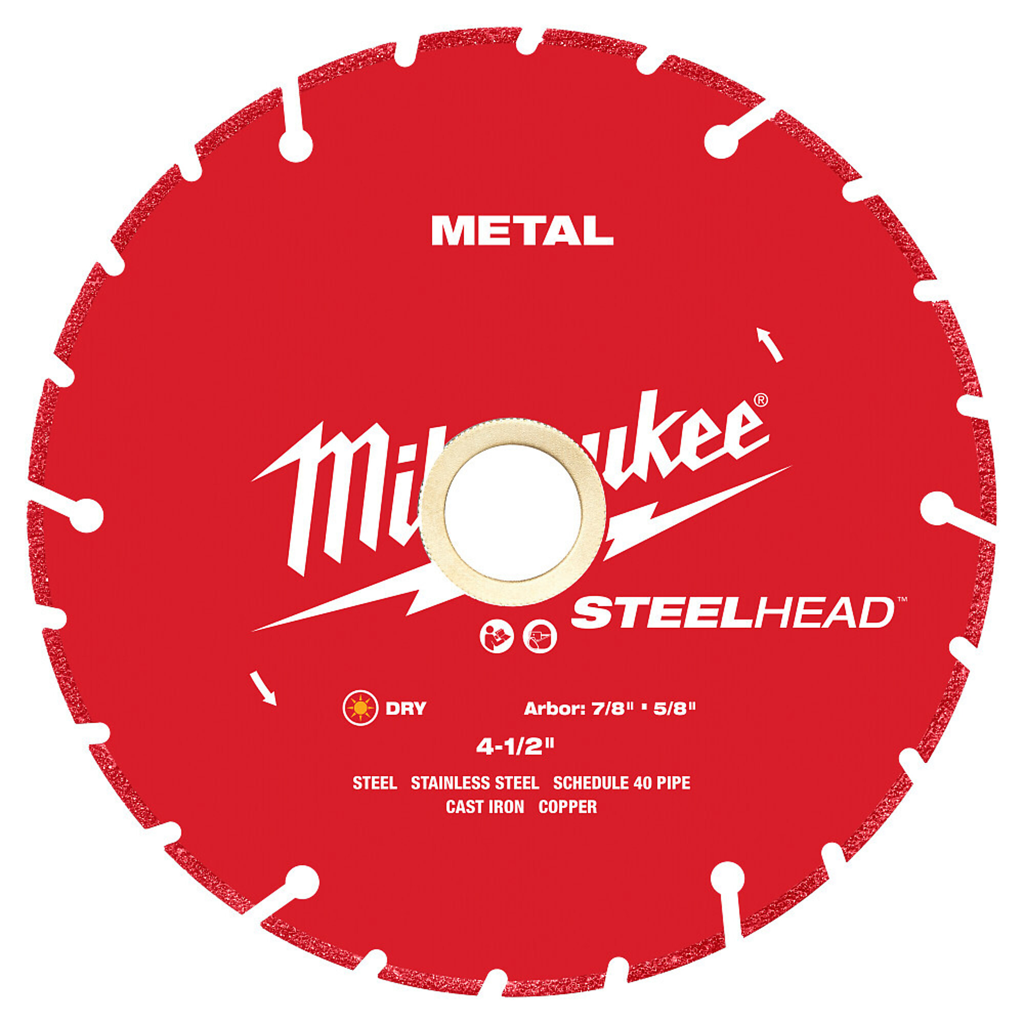 Milwaukee STEELHEAD Diamond Cutoff Blade, 4-1/2in. Dia., Model# 49-93-7805