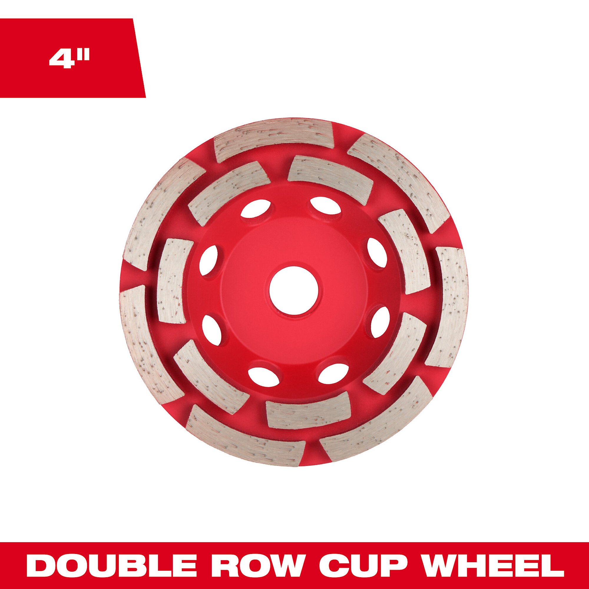 Milwaukee Diamond Cup Wheel Double Row Blade, 4in., Model# 49-93-7750