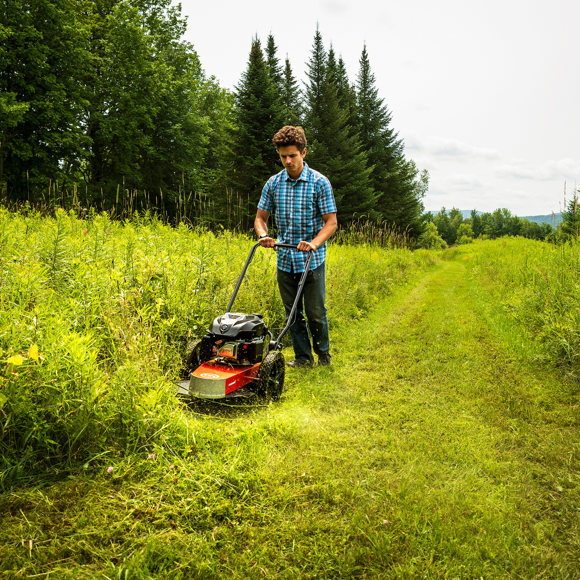 Dr trimmer mower online string replacement