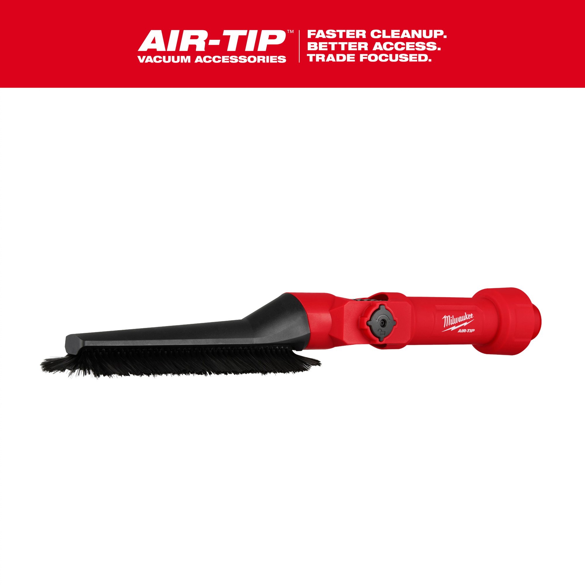 Milwaukee Air-Tip Low-Profile Pivoting Vacuum Brush Tool, Model# 49-90-2027