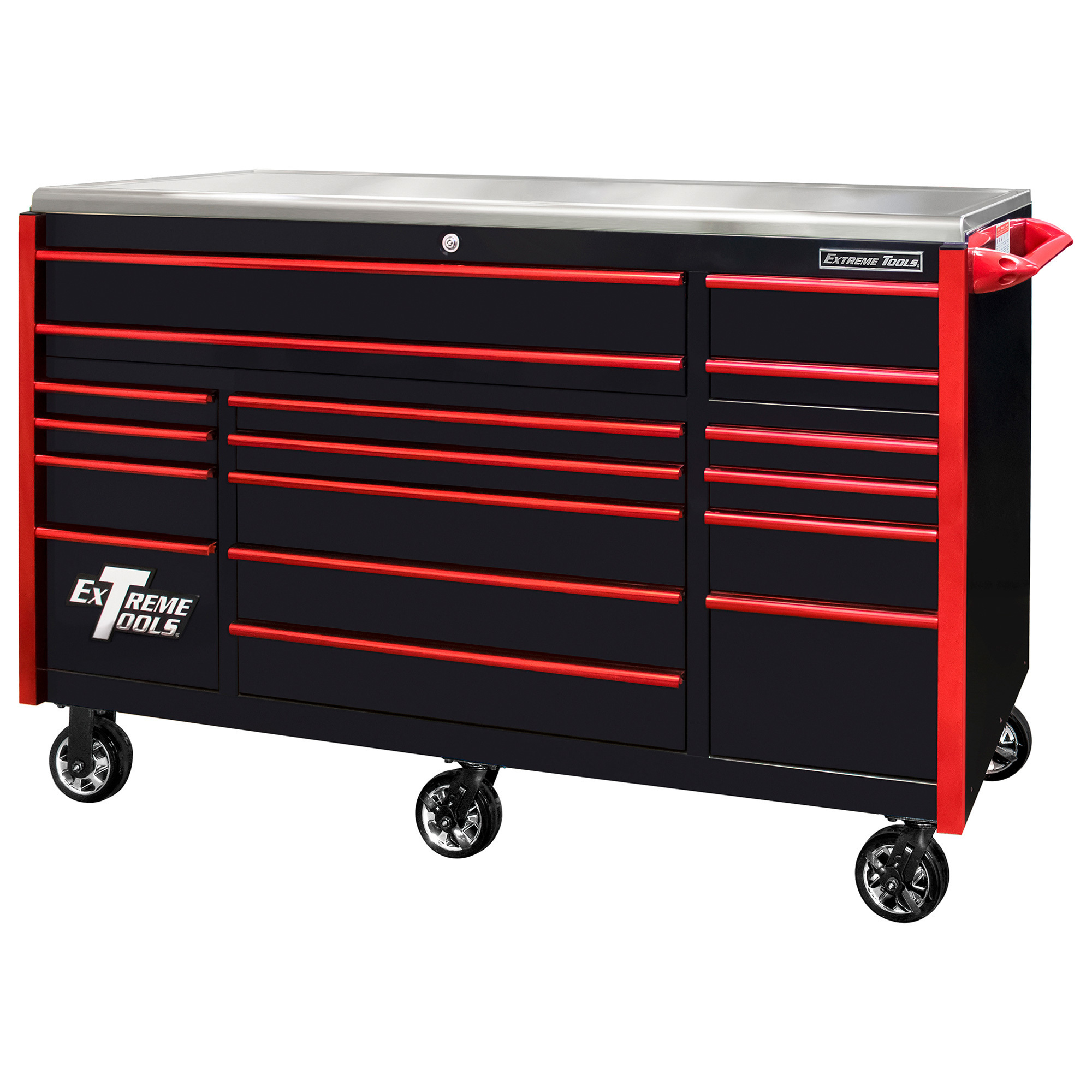 Extreme Tools 17-Drawer Professional Triple Bank Roller Cabinet - Quick ...