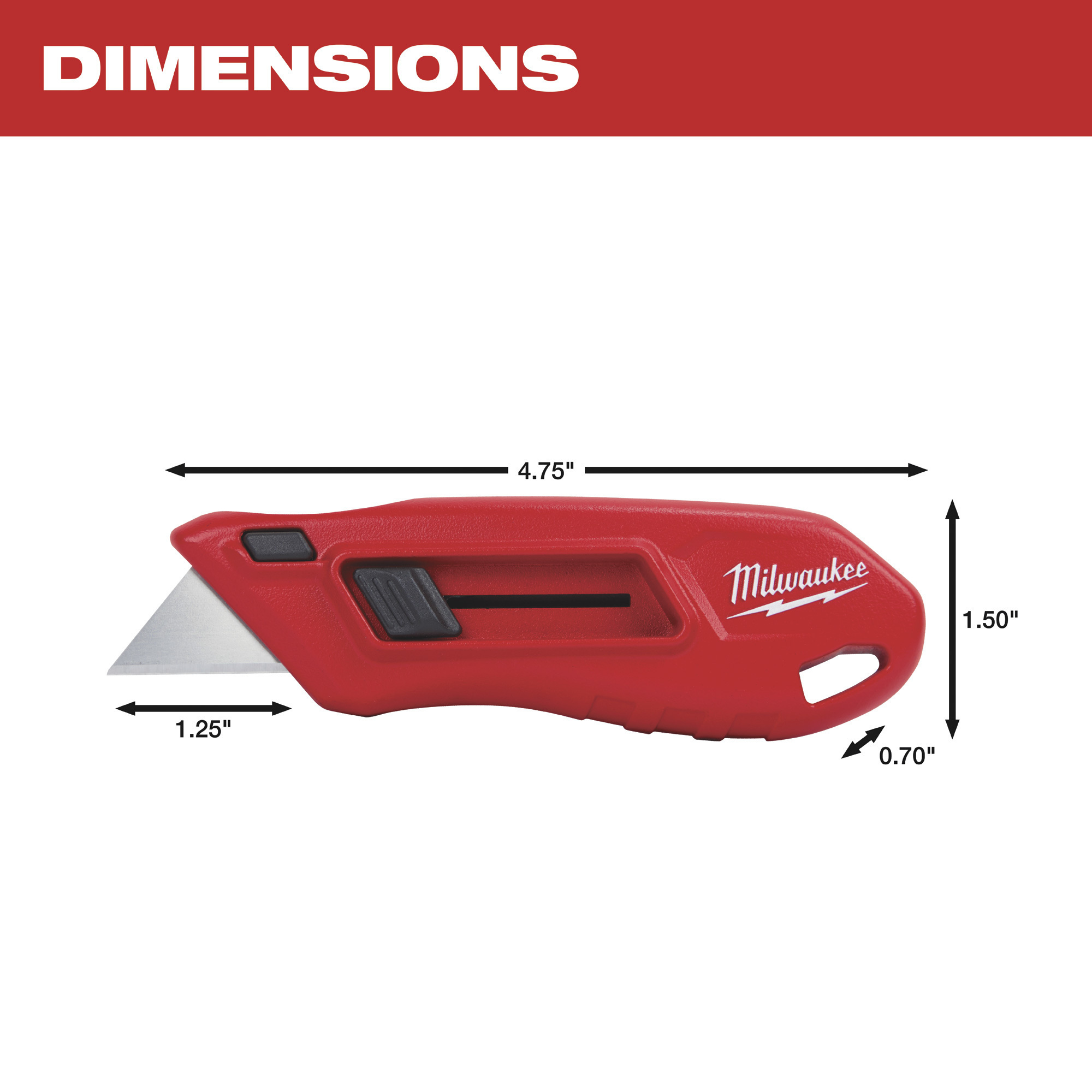 Milwaukee Compact Side Slide Utility Knife, Model 48221511