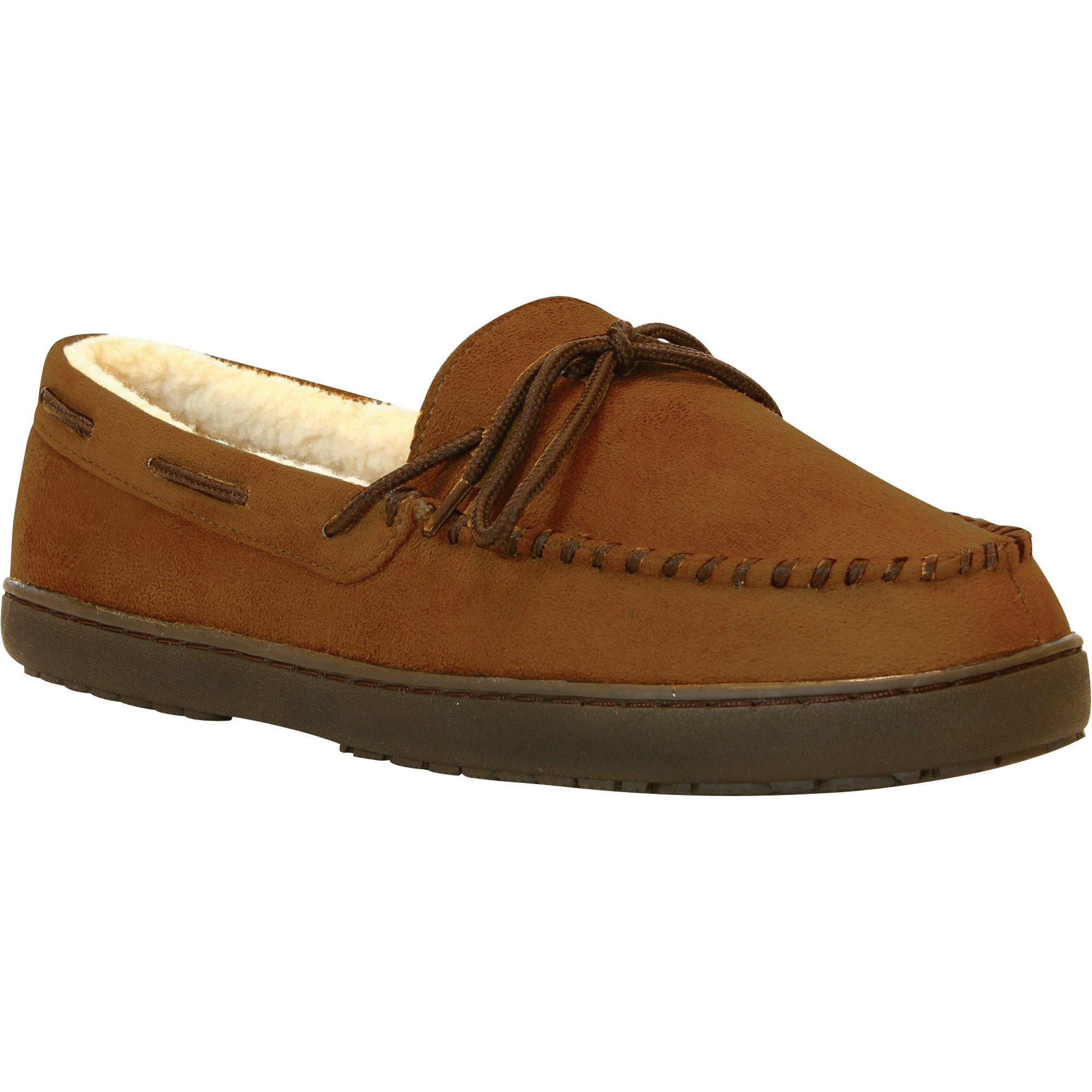 Western Chief Slippers Men's Microfiber Moccasin Slippers — Brown