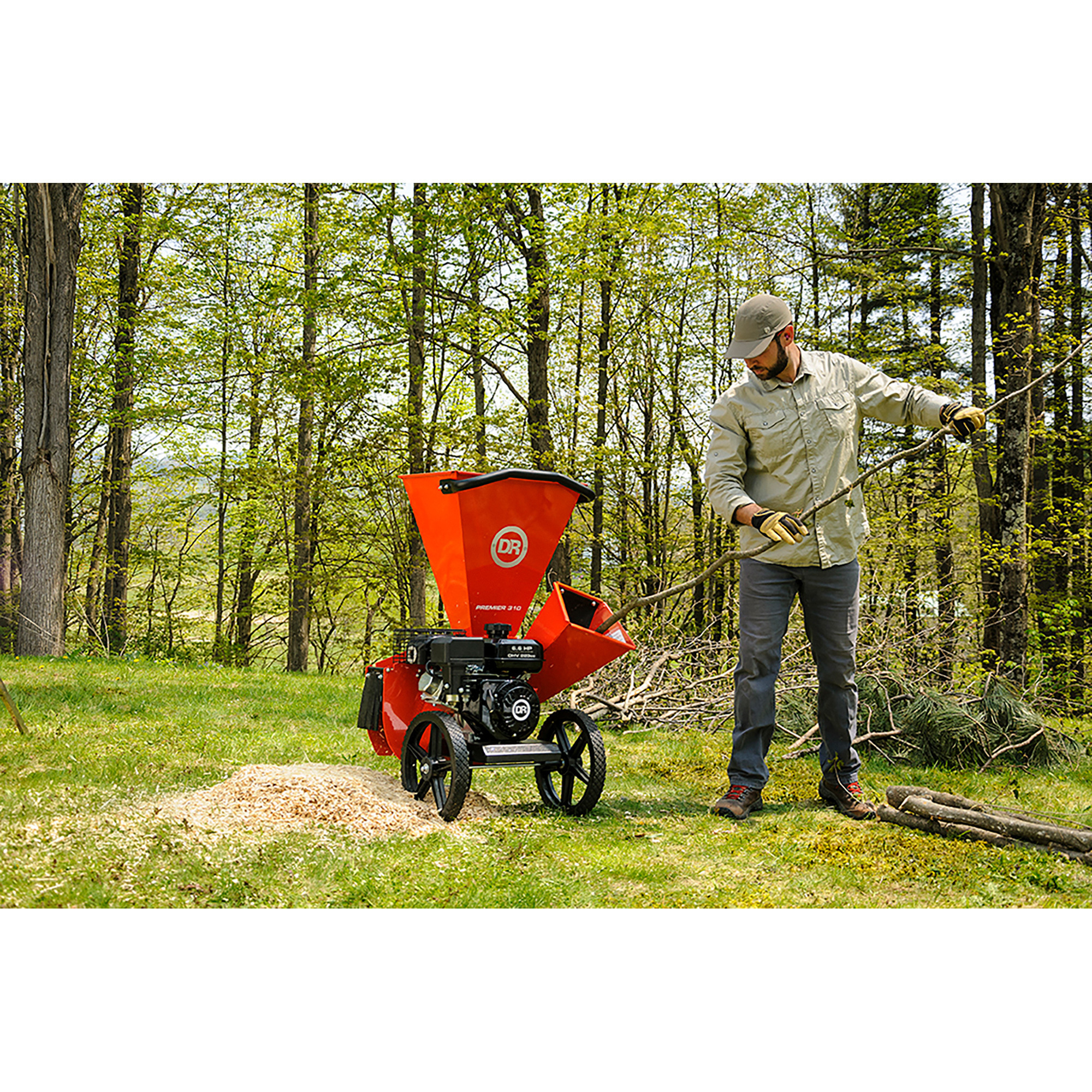 DR Power Wood Chipper/Shredder, 223cc Rato OHV Engine, 3in