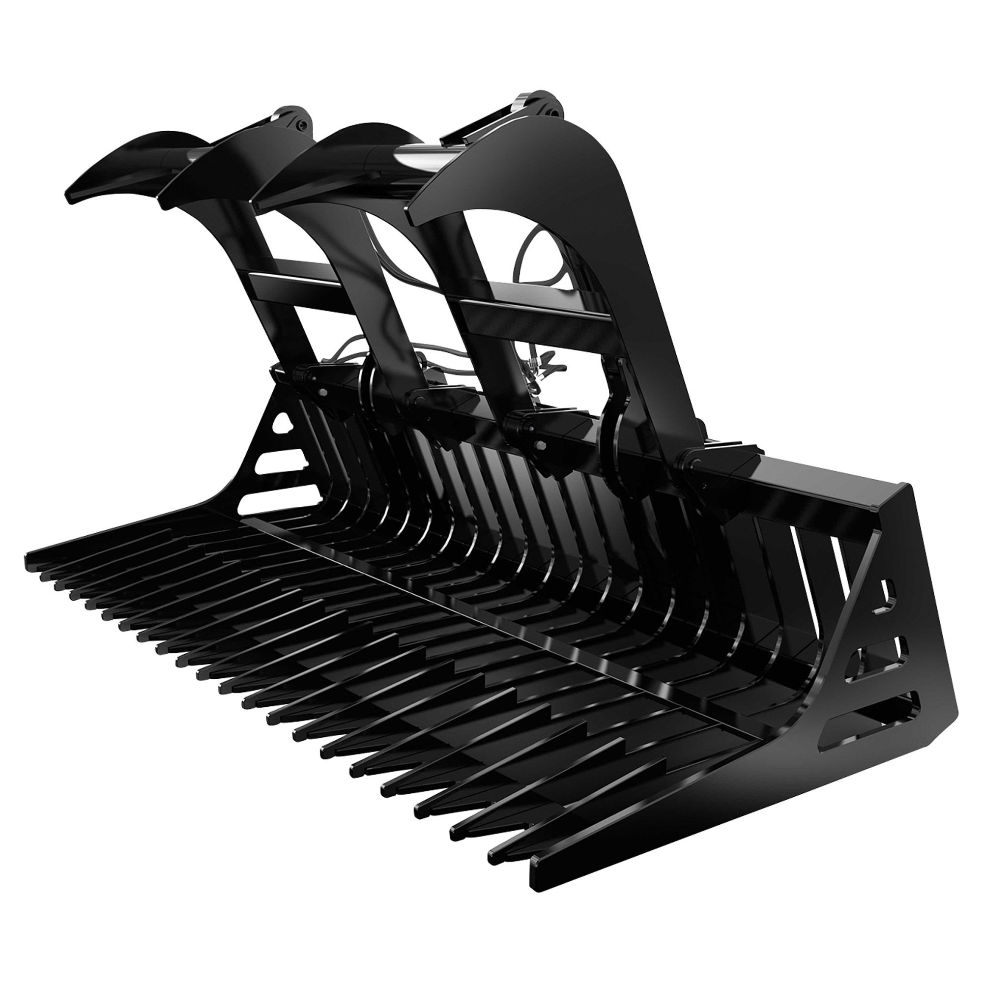 Braber Skid Steer Grapple Bucket, 60in.W Bucket, Model# BE-SSGB60