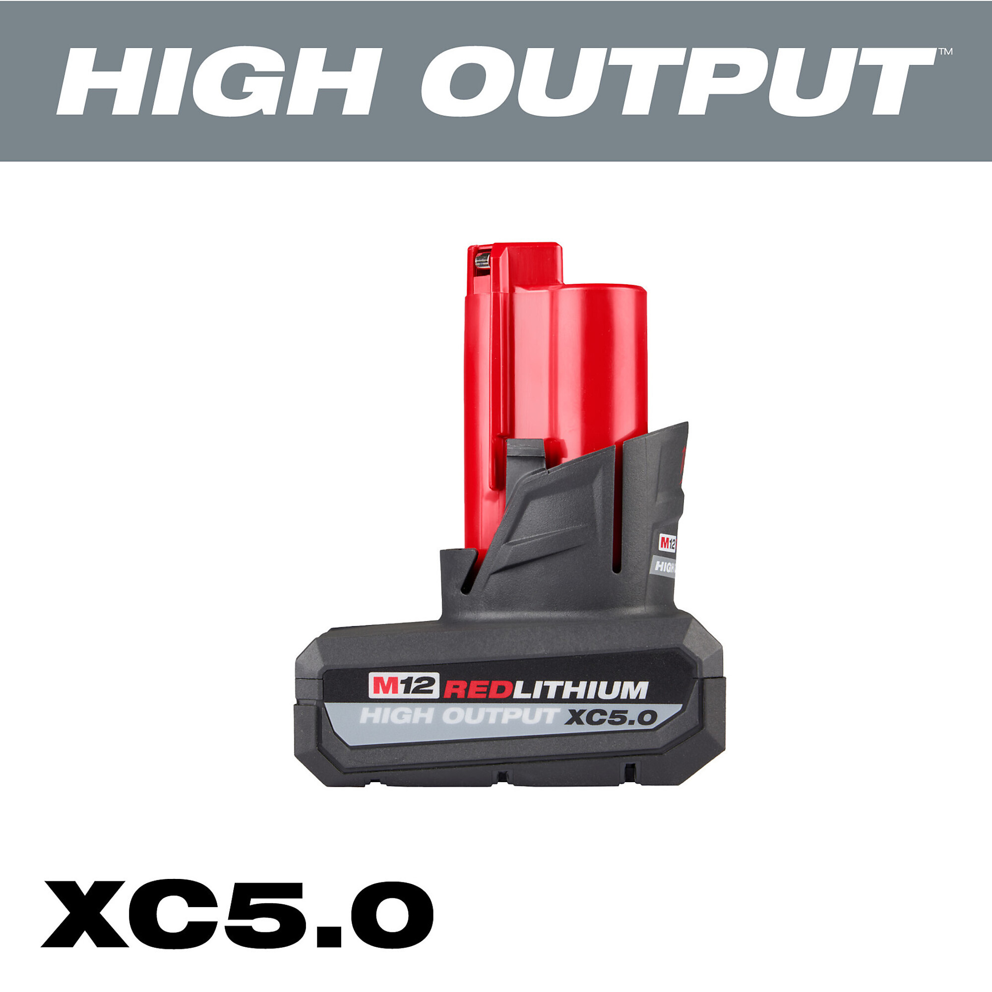 Milwaukee M12 REDLITHIUM High Output XC5.0 Battery. Model #48-11-2450 –  ToolZone