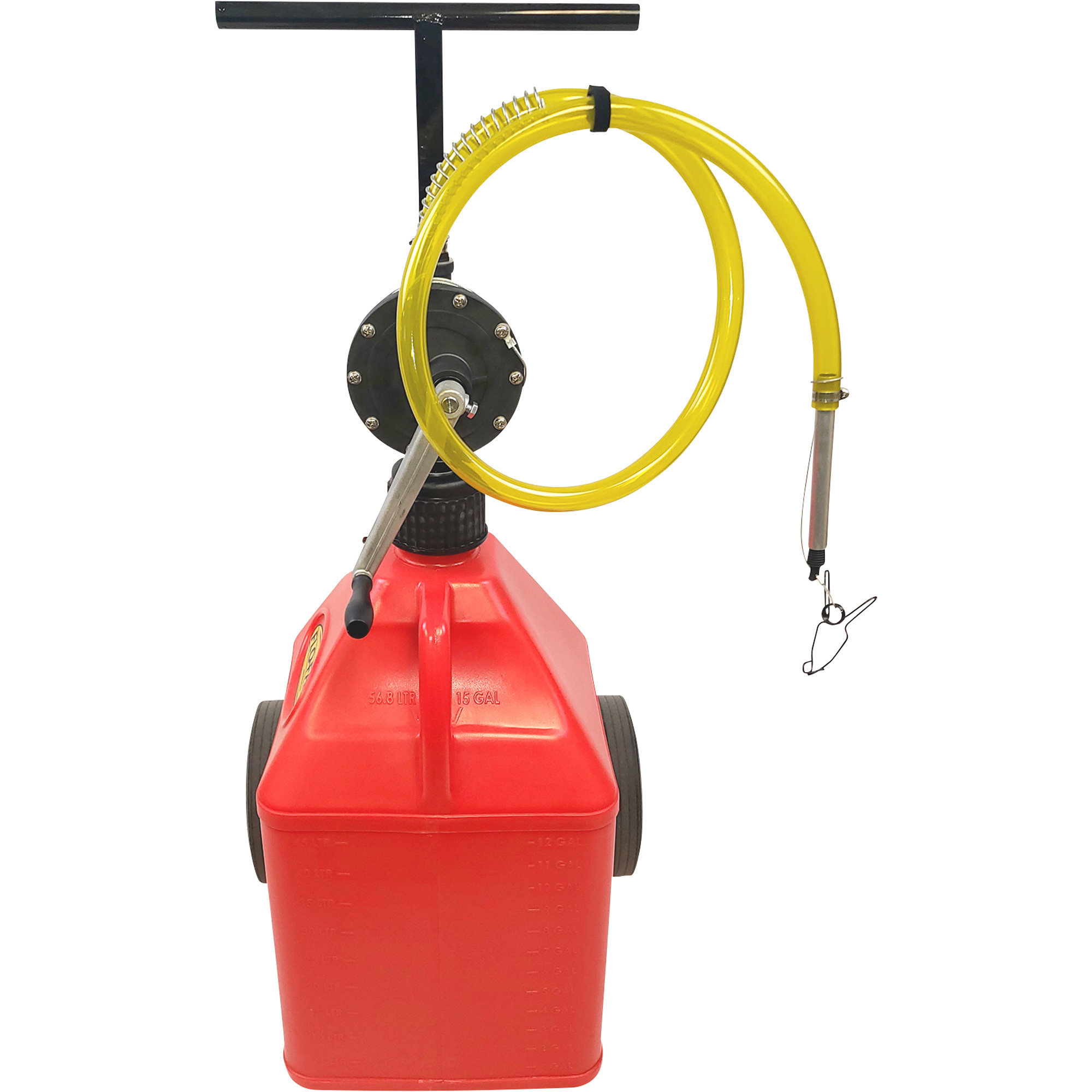 FLOFAST Gas Container With Pump and Cart — 15 Gallons, Red, for