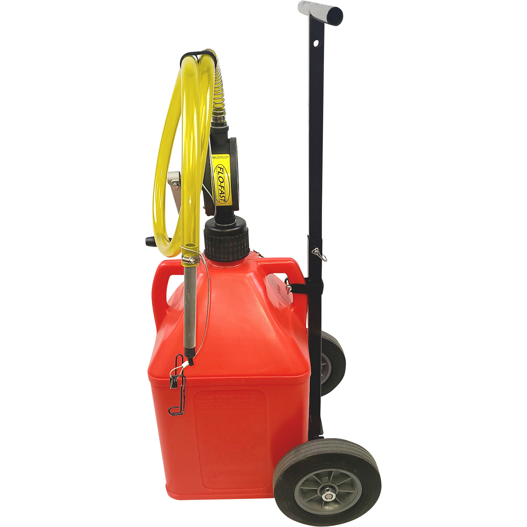 FLOFAST Gas Container With Pump and Cart — 15 Gallons, Red, for