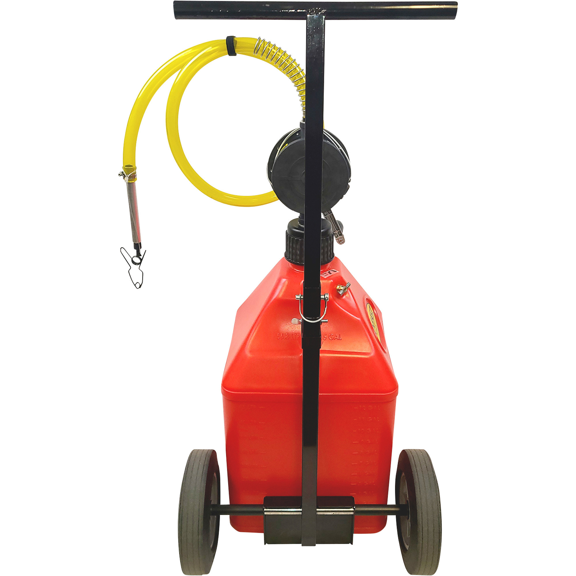 FLOFAST Gas Container With Pump and Cart — 15 Gallons, Red, for