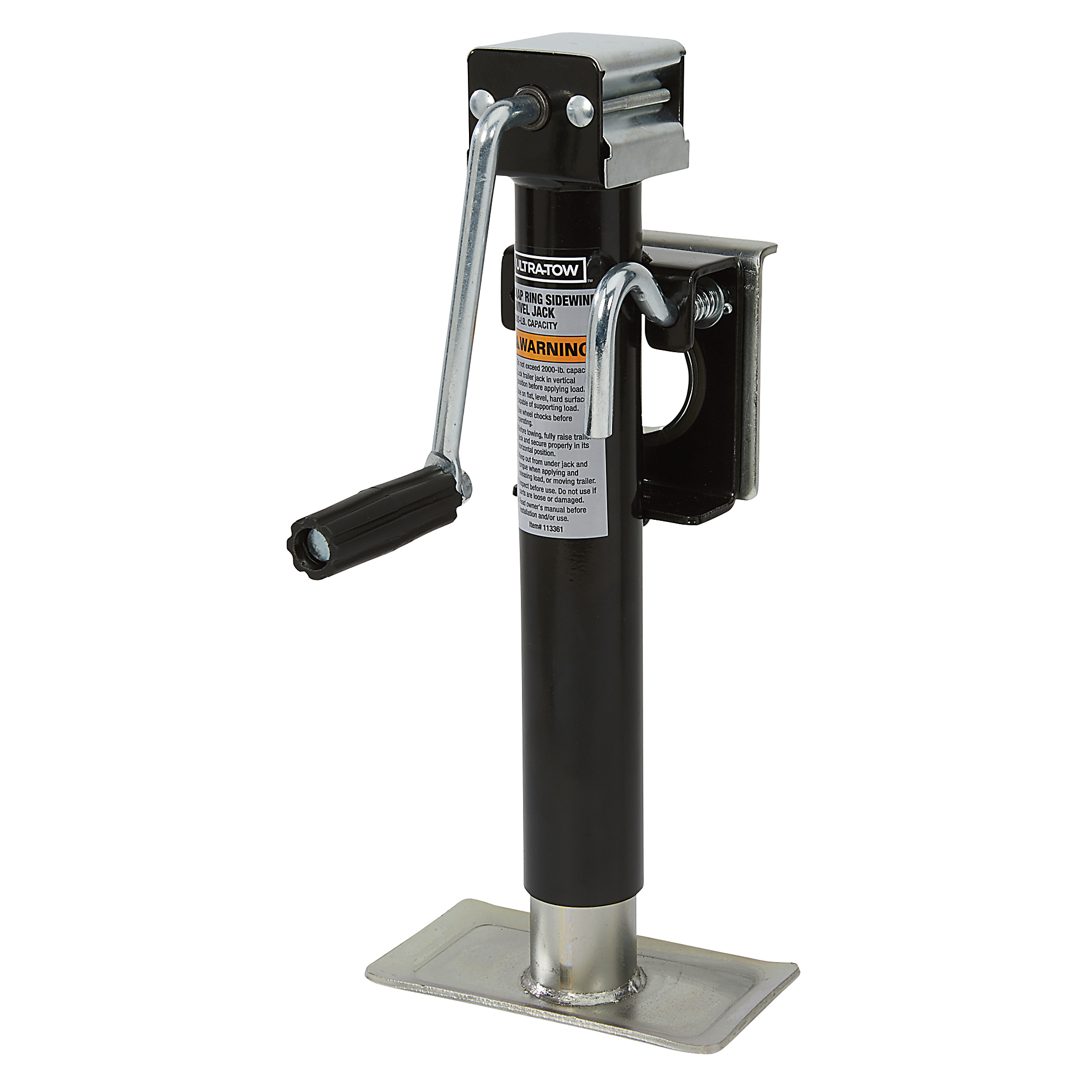 Ultra-Tow Snap Ring Swivel Sidewind Jack, 21-1/4in. Extended