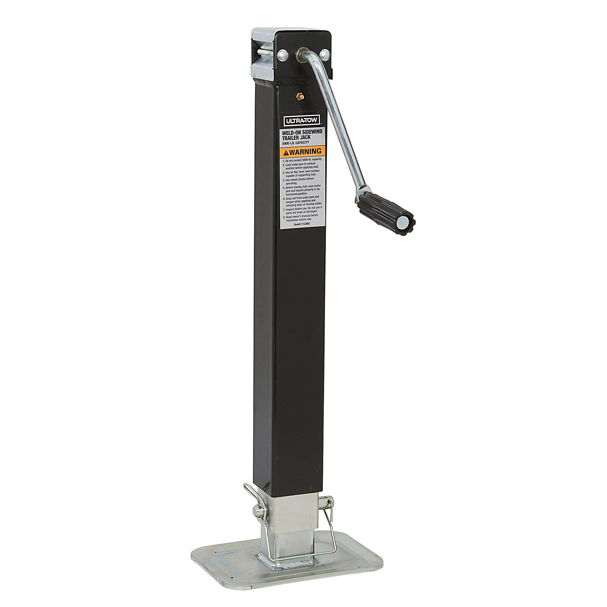 Ultra-Tow Trailer Sidewind Jack, Weld-On, 52-1/2in. Extended Ultra-Tow Trailer Sidewind Jack, Weld-On, 52-1/2in. Extended