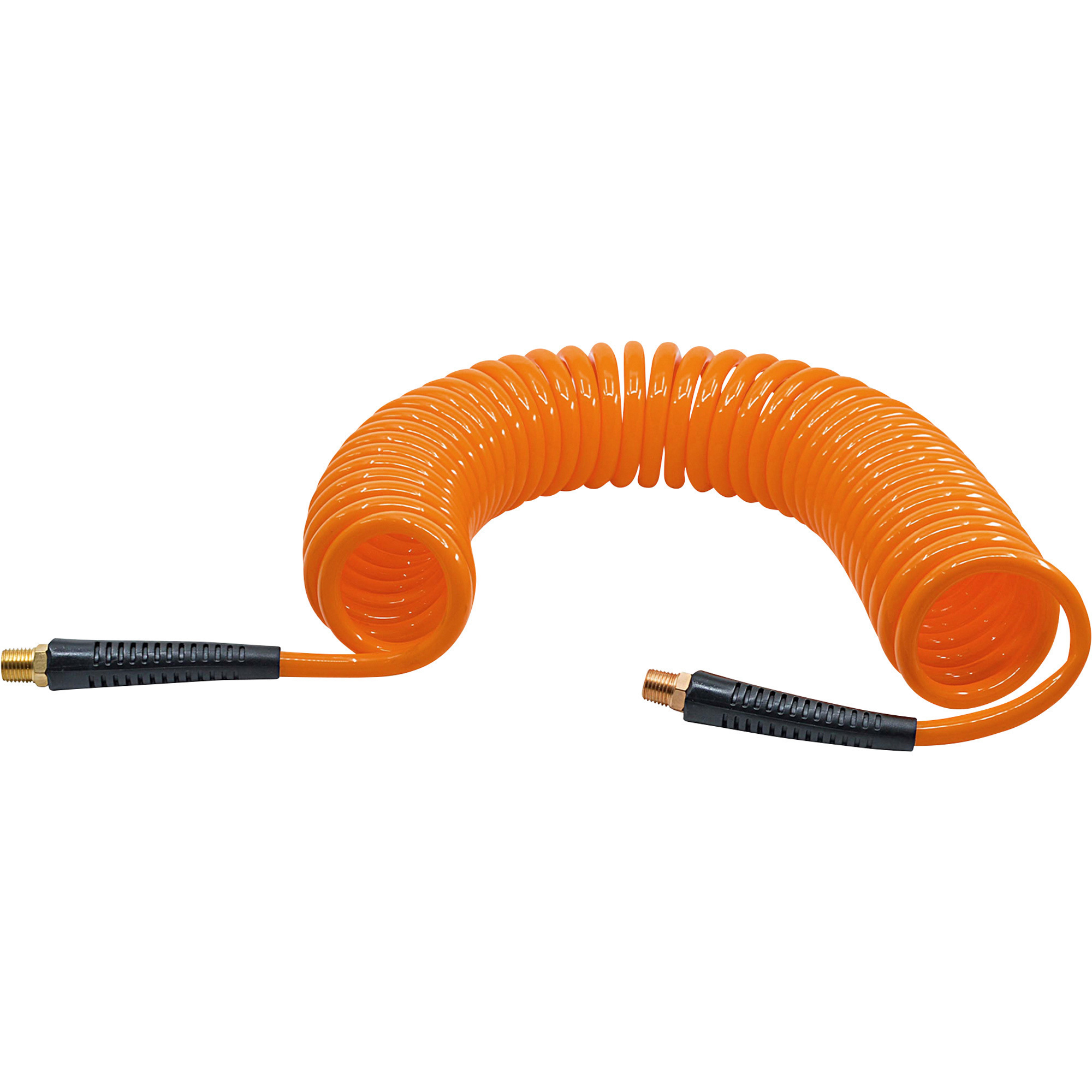 Ironton Polyurethane Recoil Air Hose, 1/4in. x 25ft., 125 PSI, Model#  PUR1425ECO-NT-IT