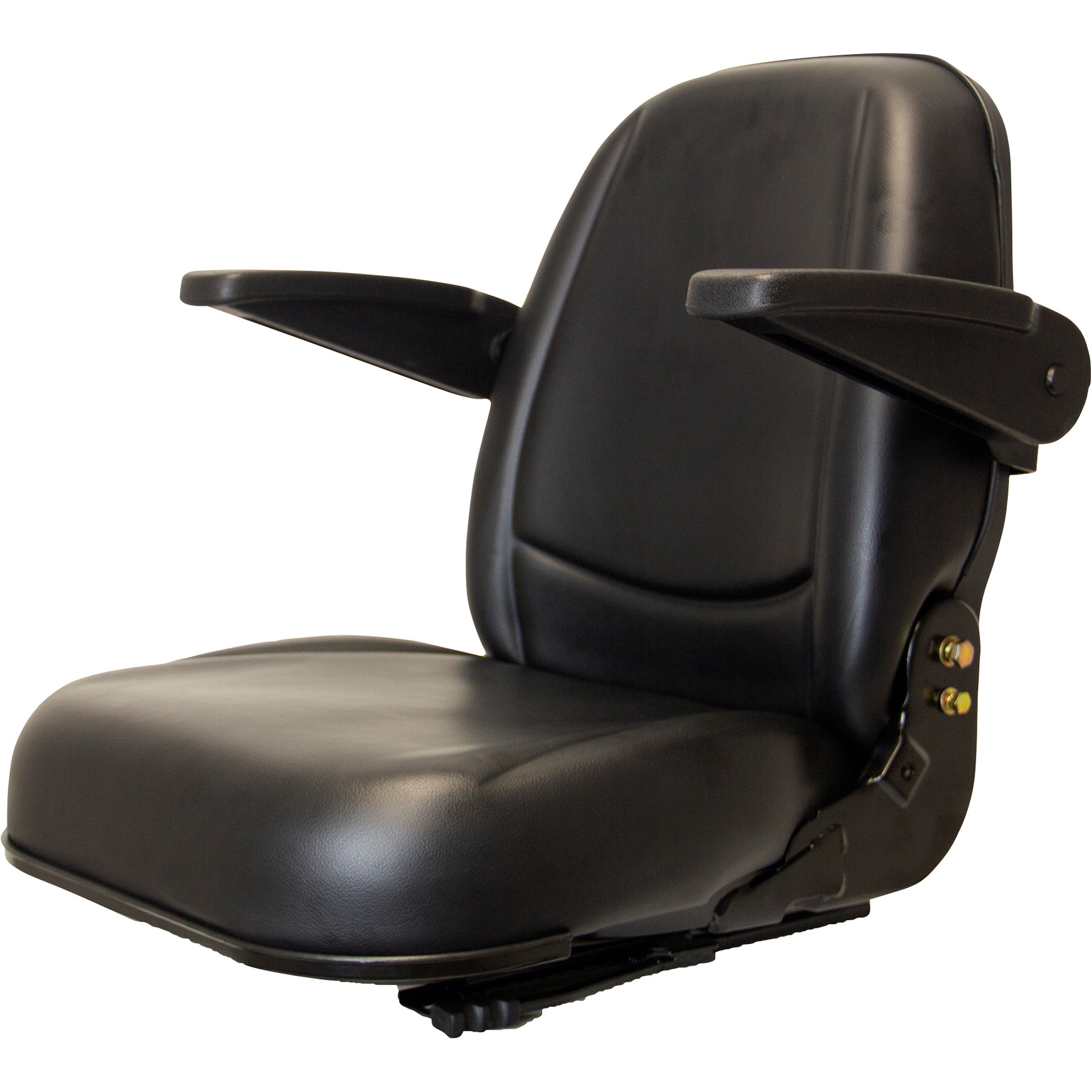 Black Talon Deluxe High-Back Industrial Seat with Armrests, Black ...