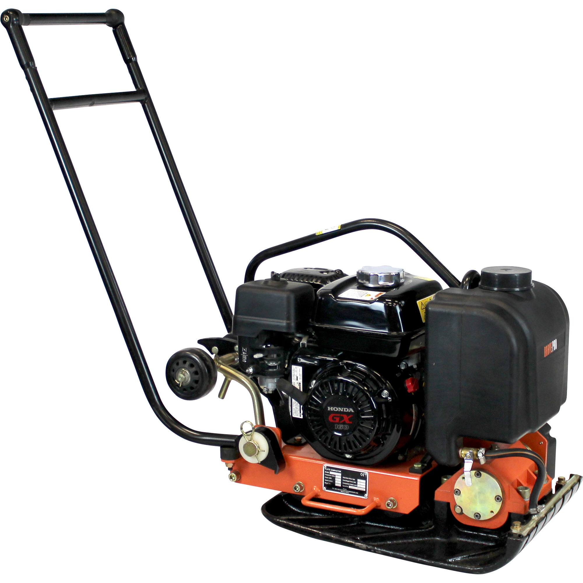 Brave, BRAVE FWD PLATE COMPACTOR 14in., Engine Brand Honda, Engine Model GX160 Horsepower 5.5 HP, Model# BRPFP120H