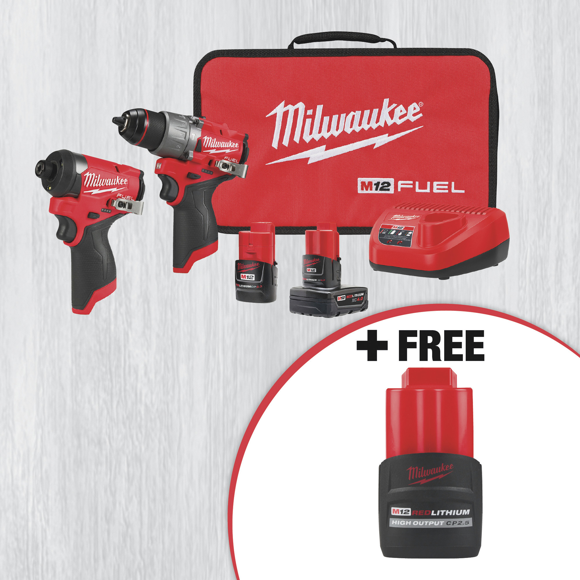 Milwaukee M12 5 tool combo kit