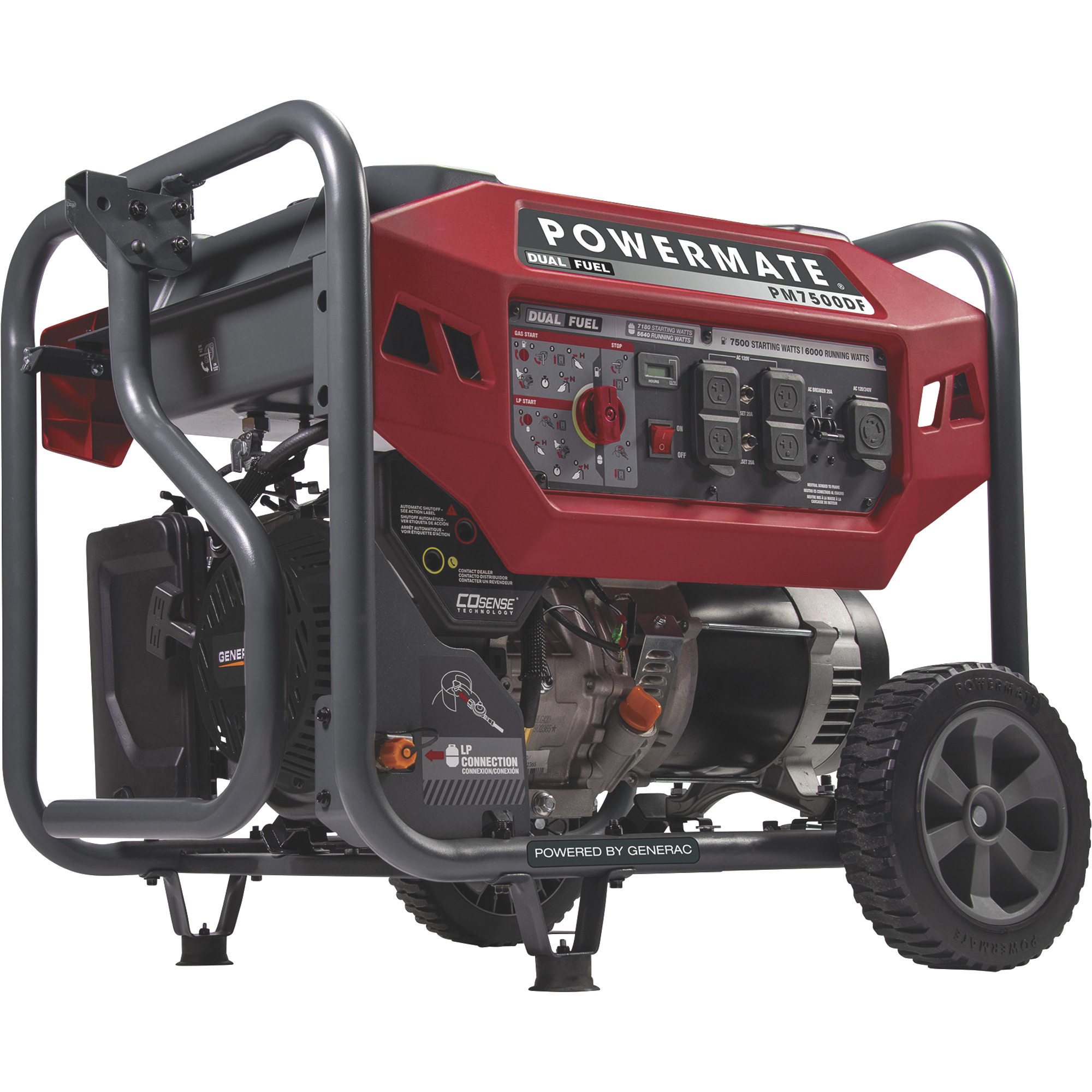 Powermate Dual Fuel Generator — 7500 Surge Watts, 6000 Rated Watts, Model P0081800 Northern Tool