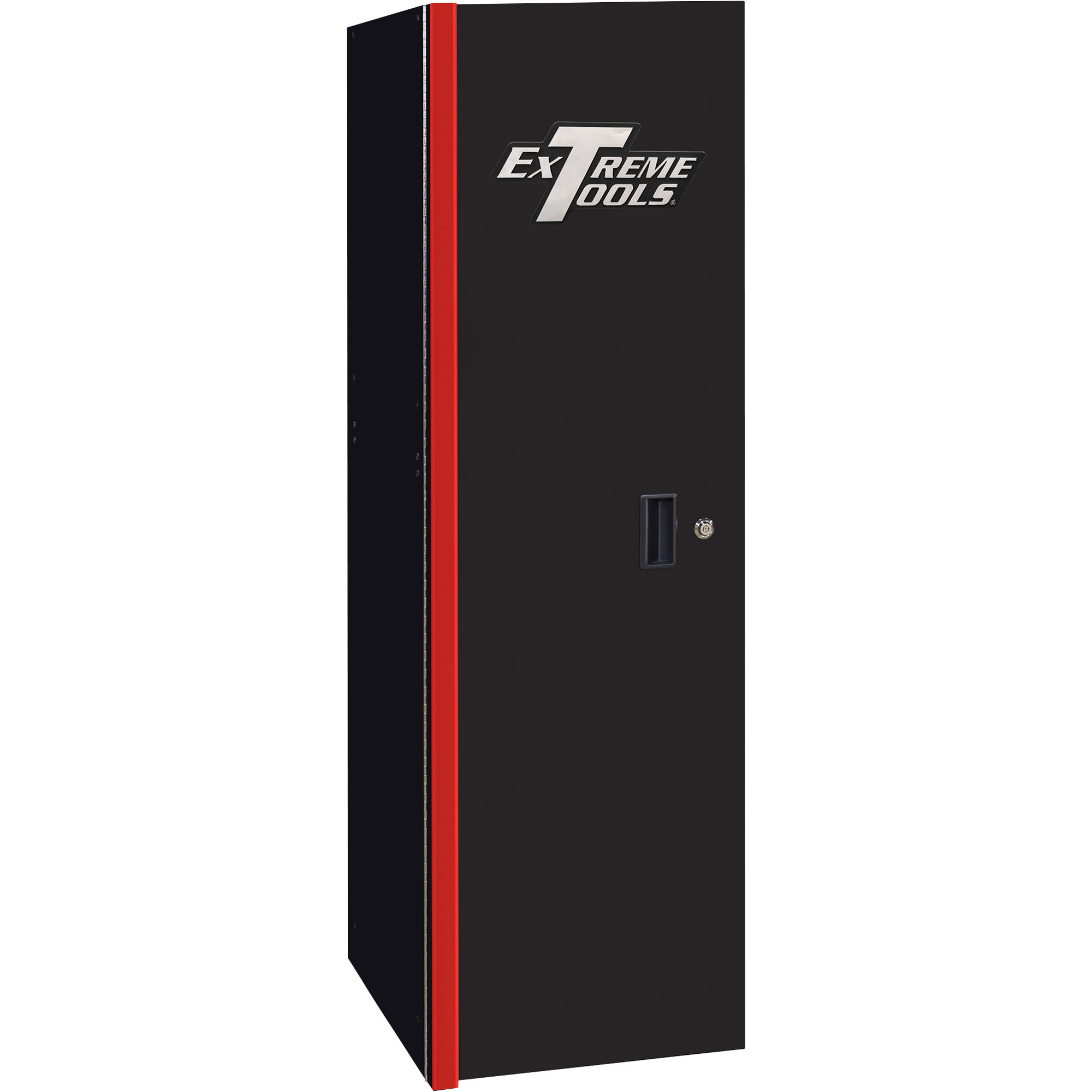 Extreme Tools RX Series Side Locker - 24in. 3-Drawer, 3-Shelf, 24in.W x 30in.L x 61in.H, Black/Red, Model# RX243003SLBKRD