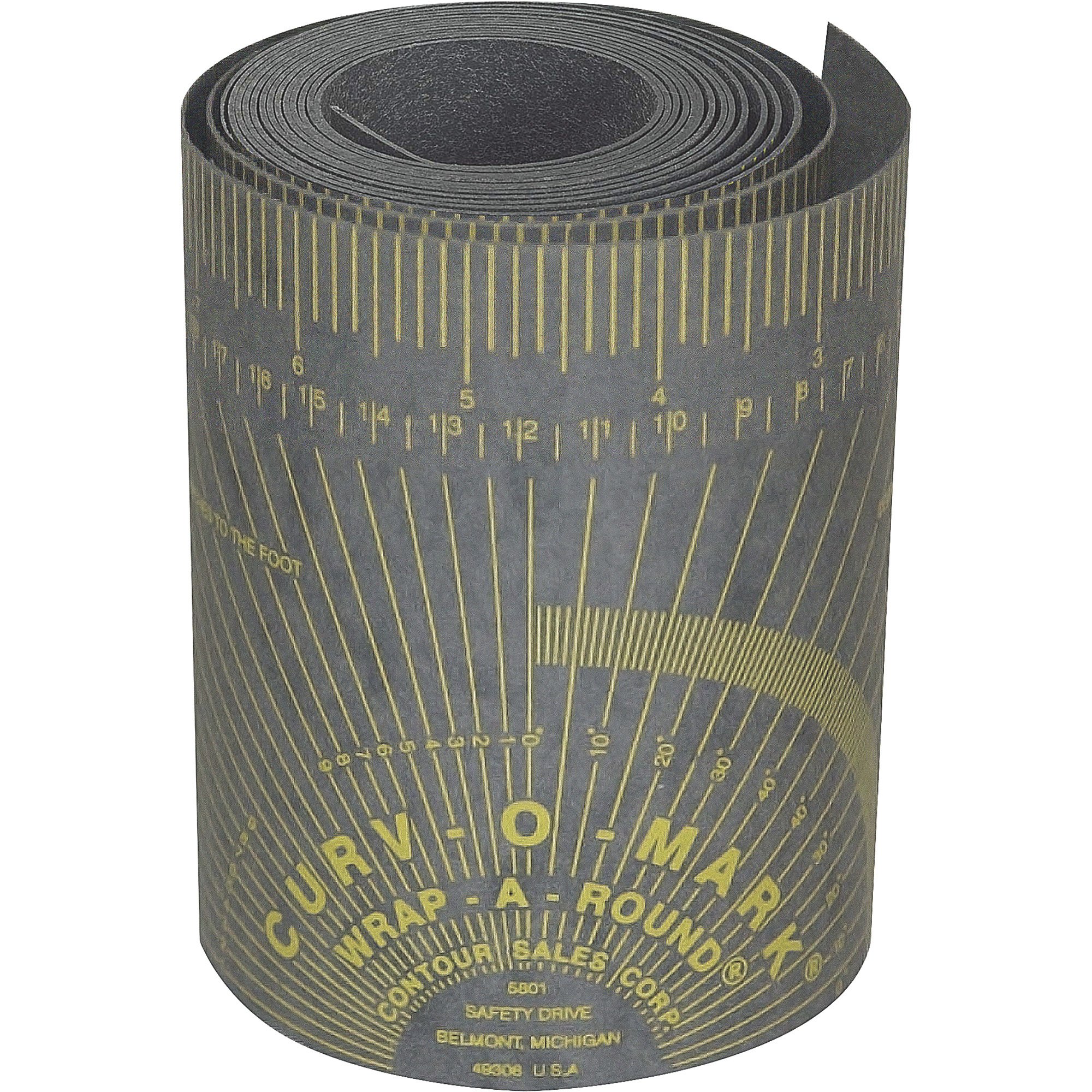 Tubing Sizing Ruler Jackson Safety Wrap-Around Pipe Ruler, Gray, XXL,5in. x 9ft. Model ...
