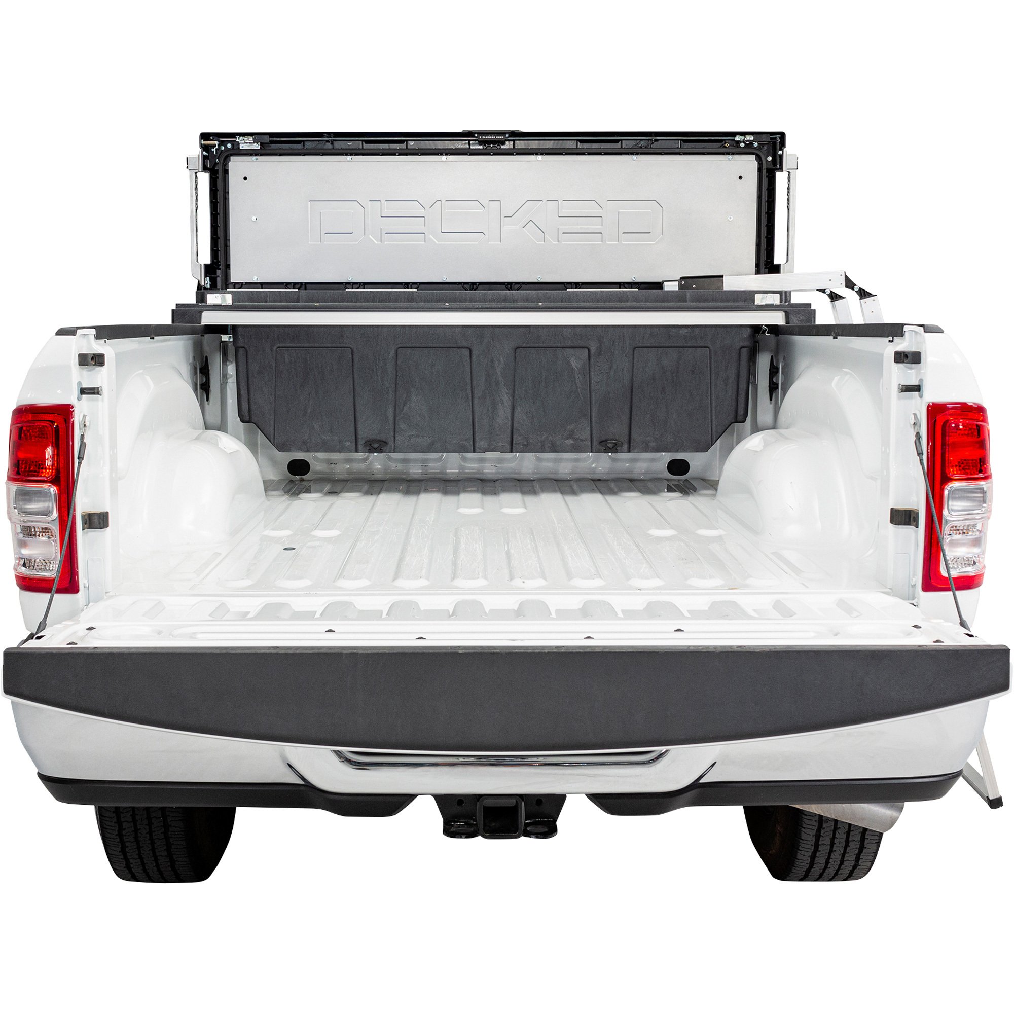 DECKED Full-Size Truck Toolbox with Ladder — Fits Toyota Tundra with Rail  System (2022-Current), Model# TBFDLT22