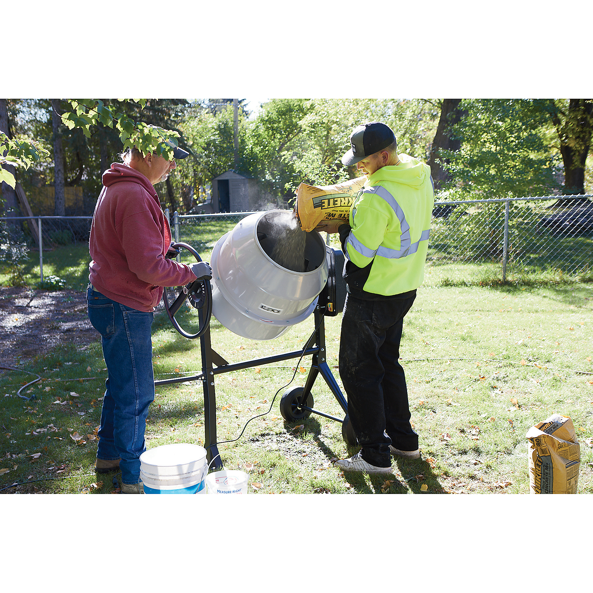 Klutch Electric Cement Mixer, 6 Cu. Ft. Drum, 3/4 HP, 120V Electric