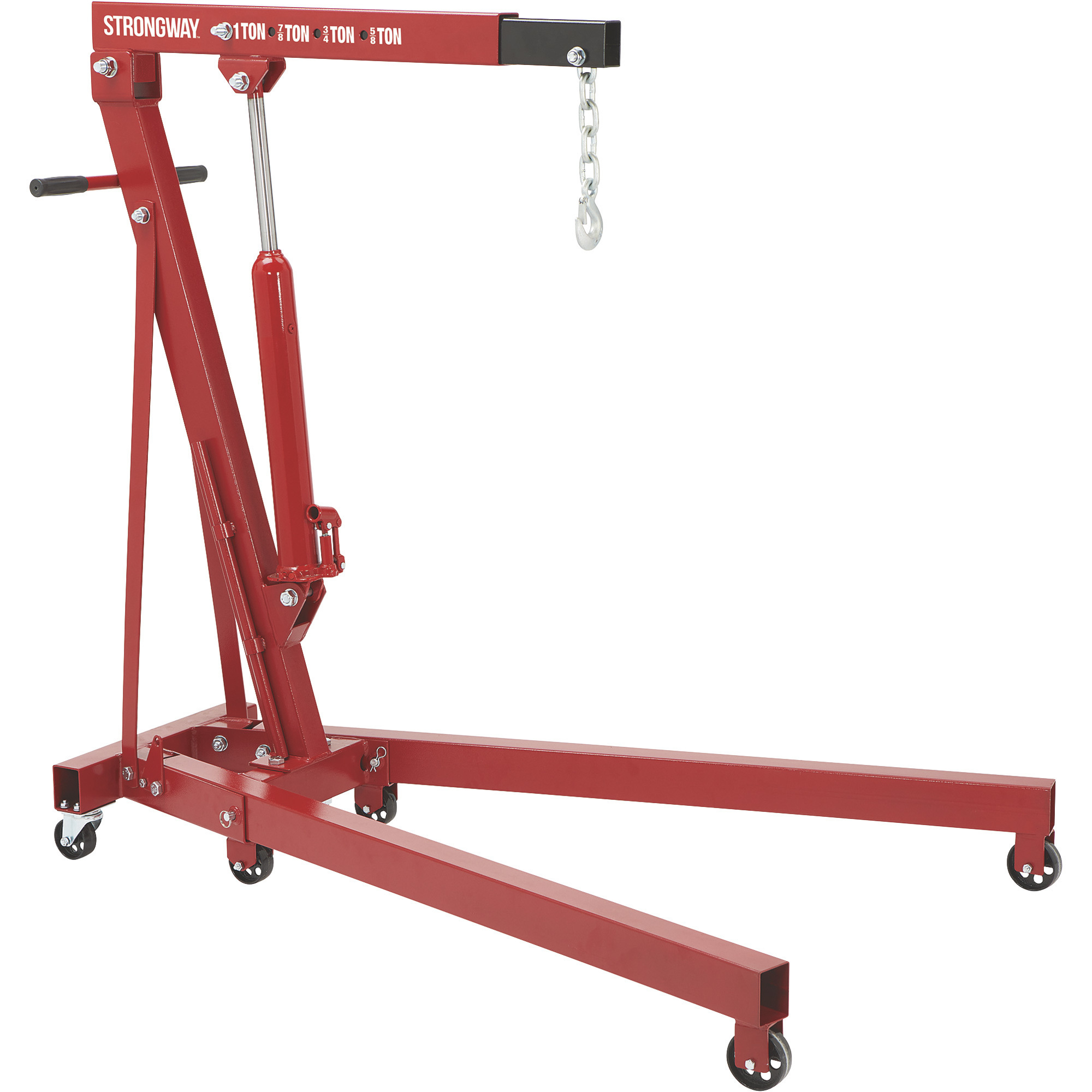 Strongway Hydraulic Engine Crane, 1Ton Capacity, 2.95in.76