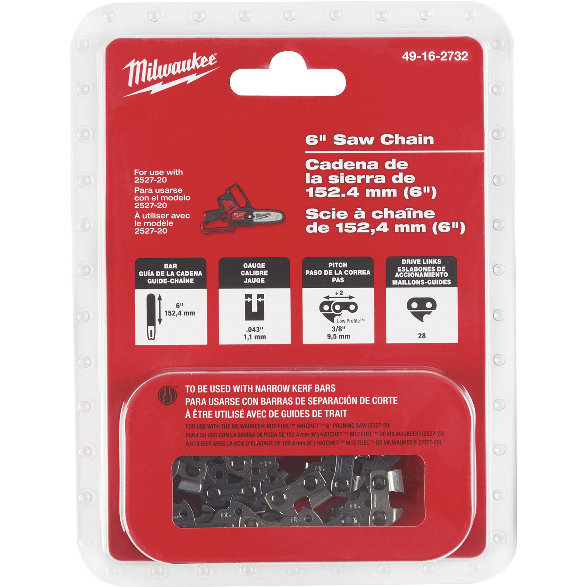 Milwaukee M12 FUEL Hatchet Pruning Saw Kit with Extra Chain, 6in. Bar