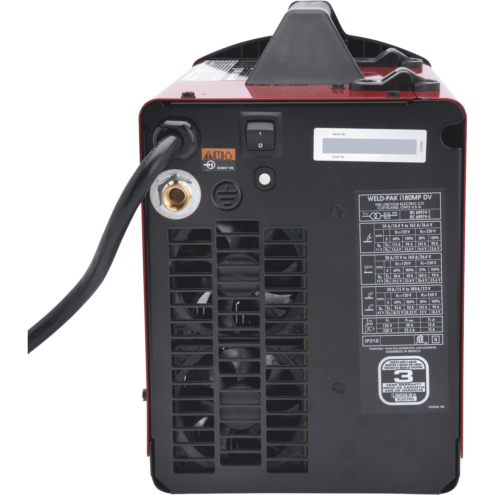 Lincoln Electric WELDPAK Dual Voltage 120V/230V, 180 Amp, Inverter MIG