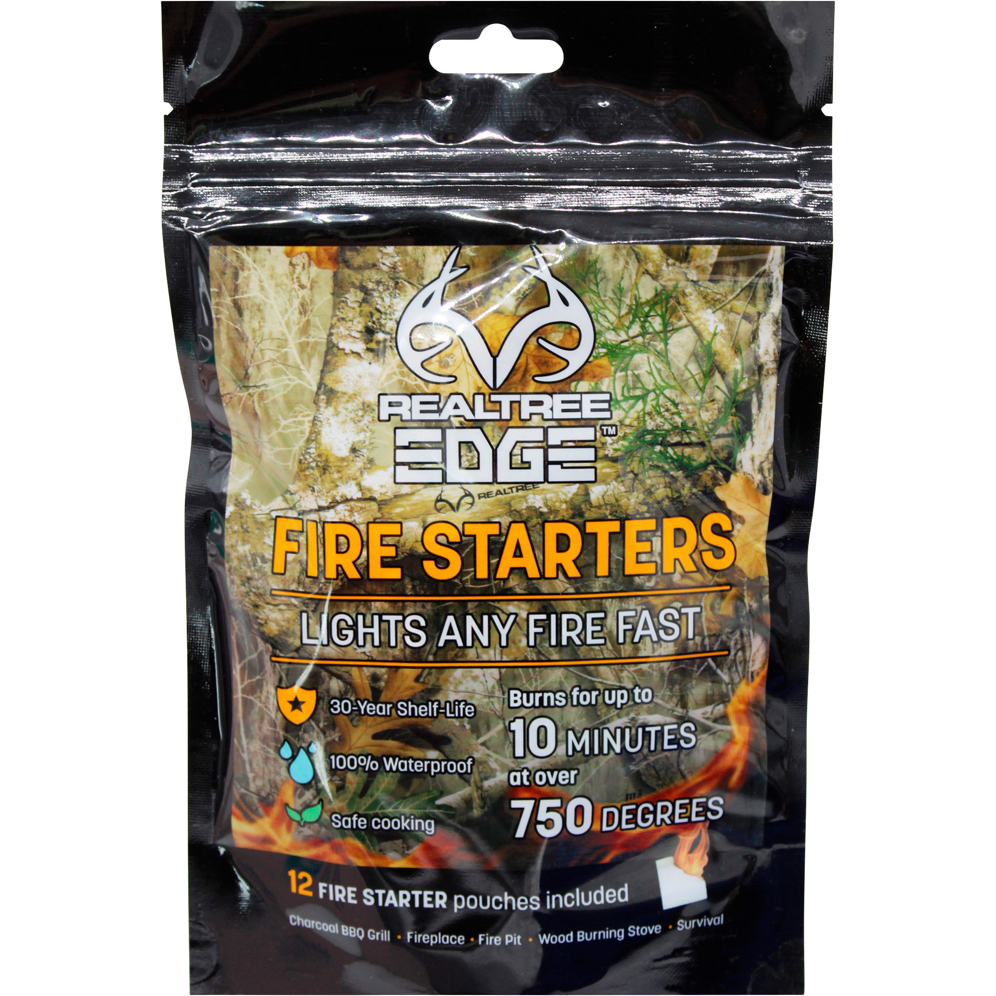 RealTree Weatherproof Firestarters in Pouch, 12 Pk., Model AB644