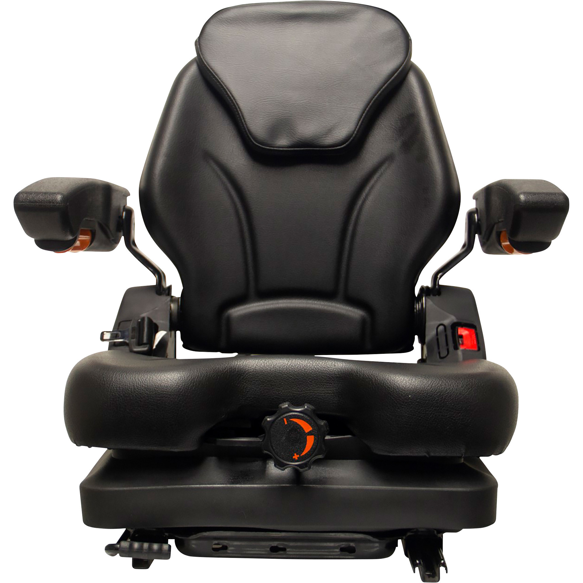 Black Talon Low-Profile Suspension Seat with Arm Rests, Black, Model# 385000BK