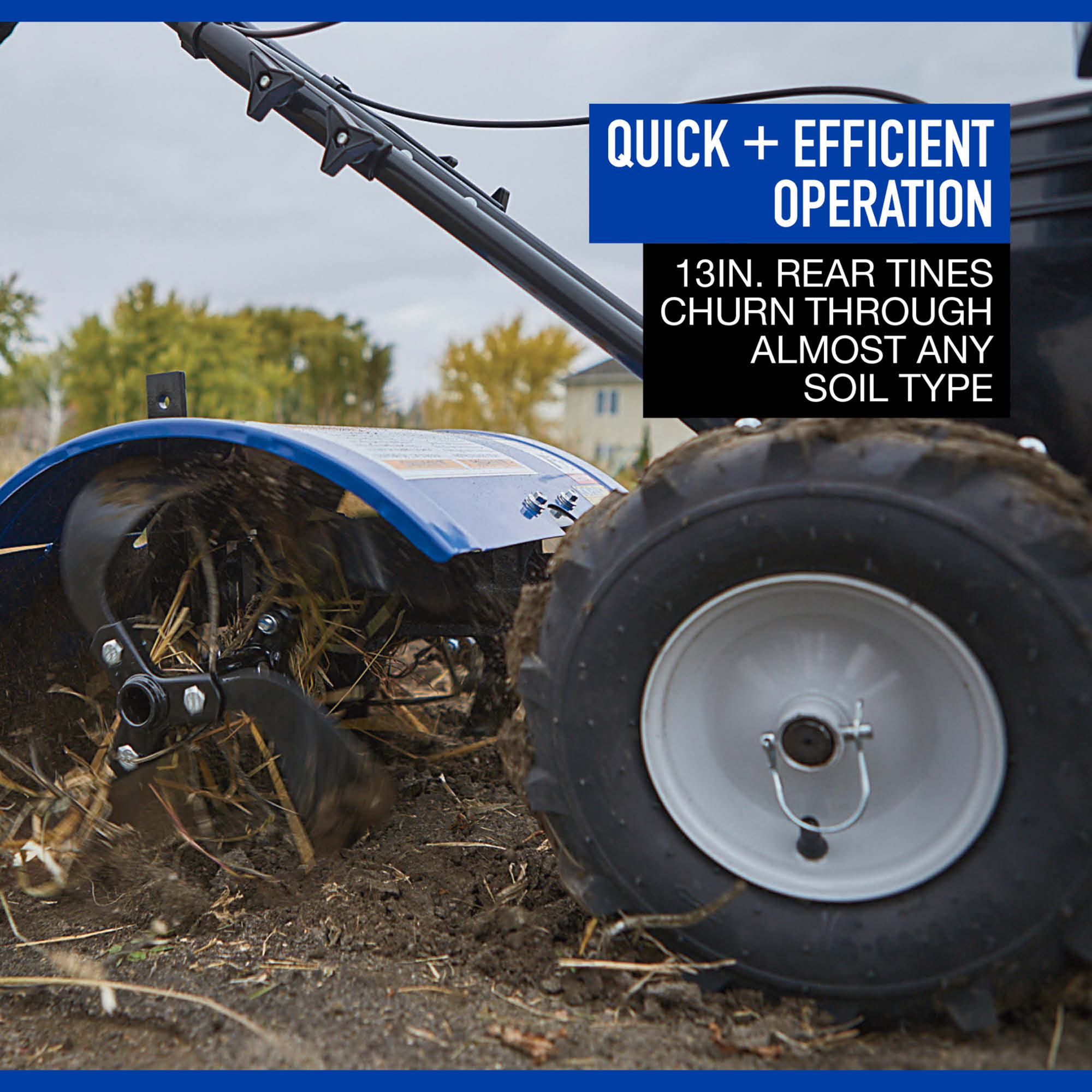 Powerhorse 20in. Rear Tine Tiller Cultivator, 6.5in. Tilling Depth