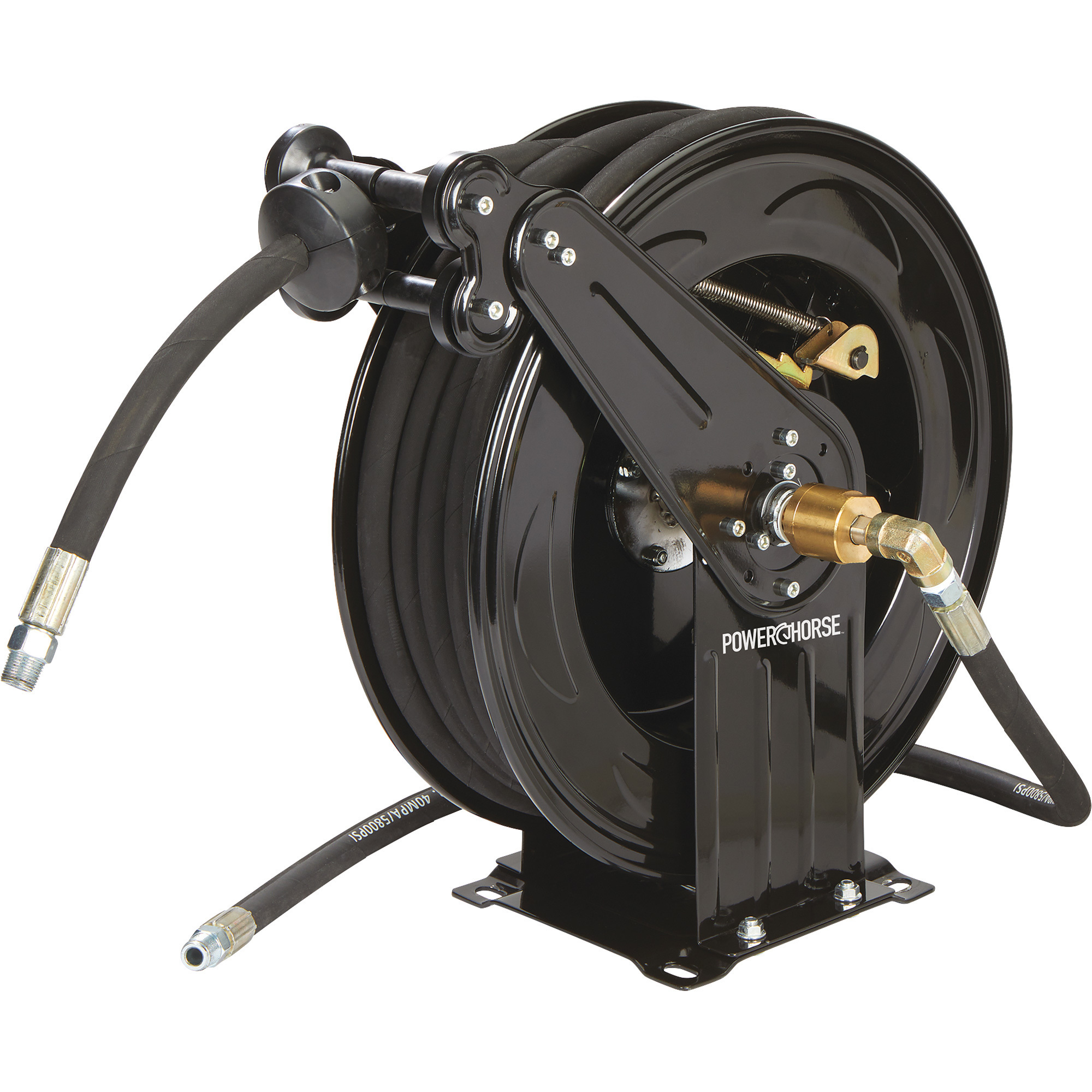 Powerhorse Auto-Rewind Pressure Washer Hose Reel, 4000 PSI, 50ft. Capacity