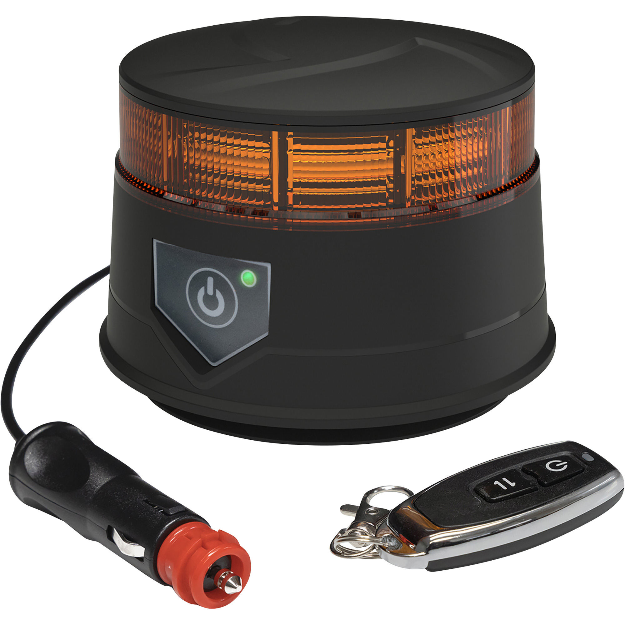 ECCO Wireless Battery-Operated LED Beacon Light, Amber Lens, Magnetic  Mount, Model# EB5200A