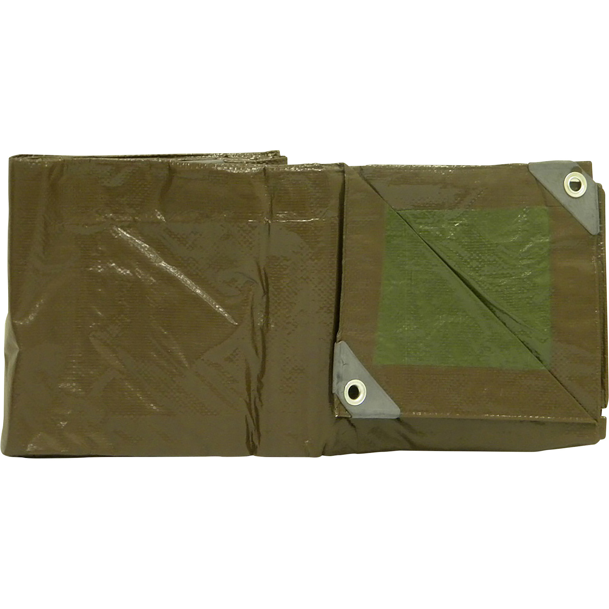 Dize Reversible Poly Tarp, Brown/Green, 20ft. x 20ft., Model# BG2020