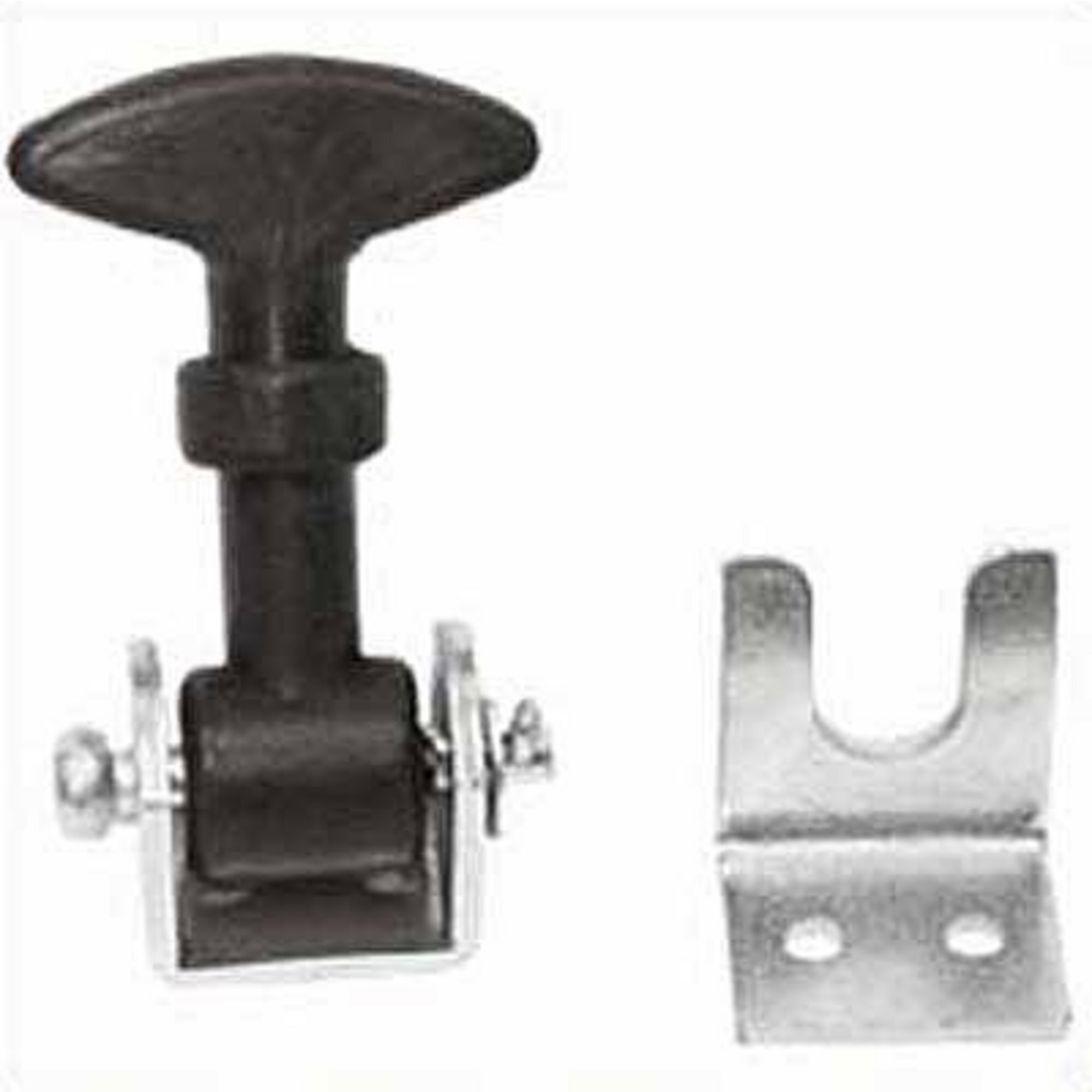 Buyers Products, 2-1/2in. Mini Easy Grip Rubber Hood Catch With Bracket, Model# WJ202