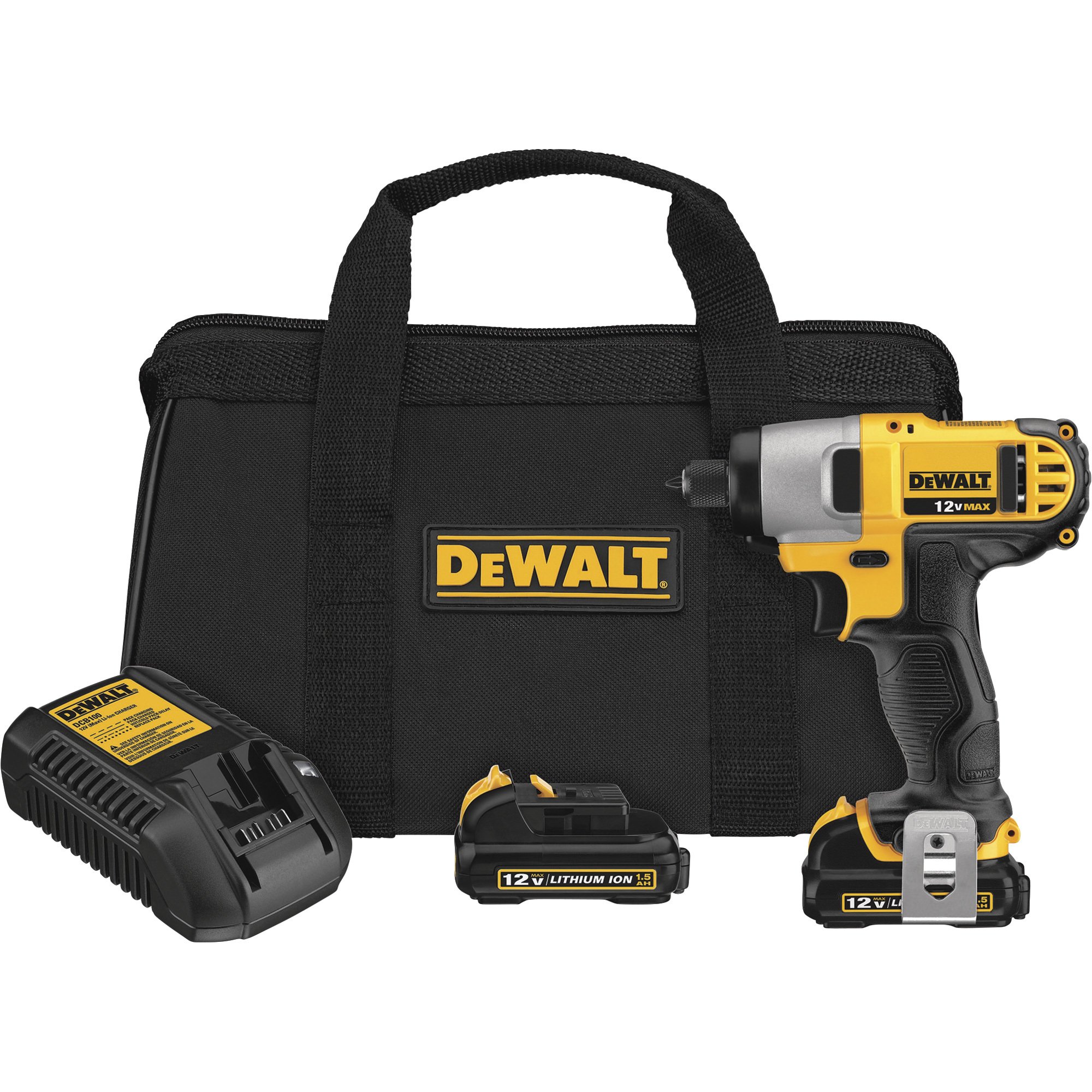 DEWALT 12V MAX Cordless Impact Driver Kit — 1/4in. Chuck, 79 Ft.-Lbs ...