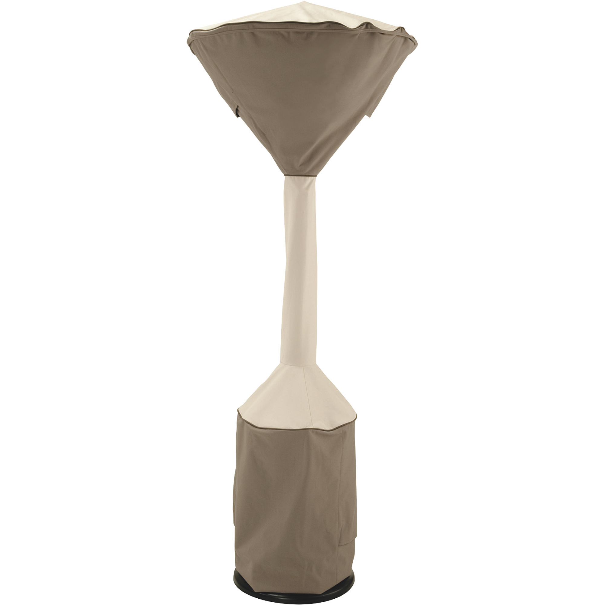 Classic Accessories Veranda Standup Patio Heater Cover, Pebble, 34in.Dia Dome x 18 1/2in. Round Base x 95in.H, Model# 73112