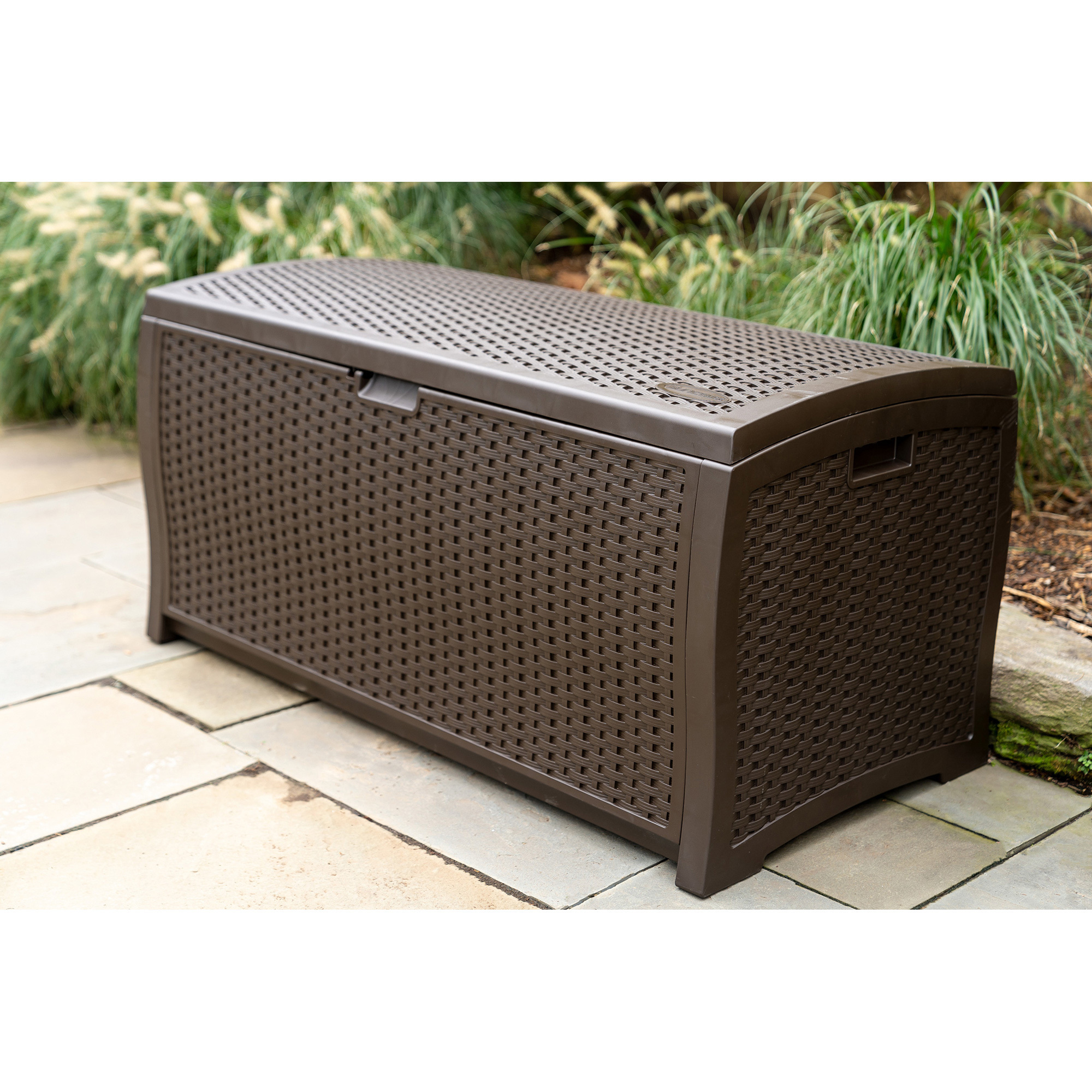 Suncast Resin Wicker Deck Box — Model DBW7300 Northern Tool